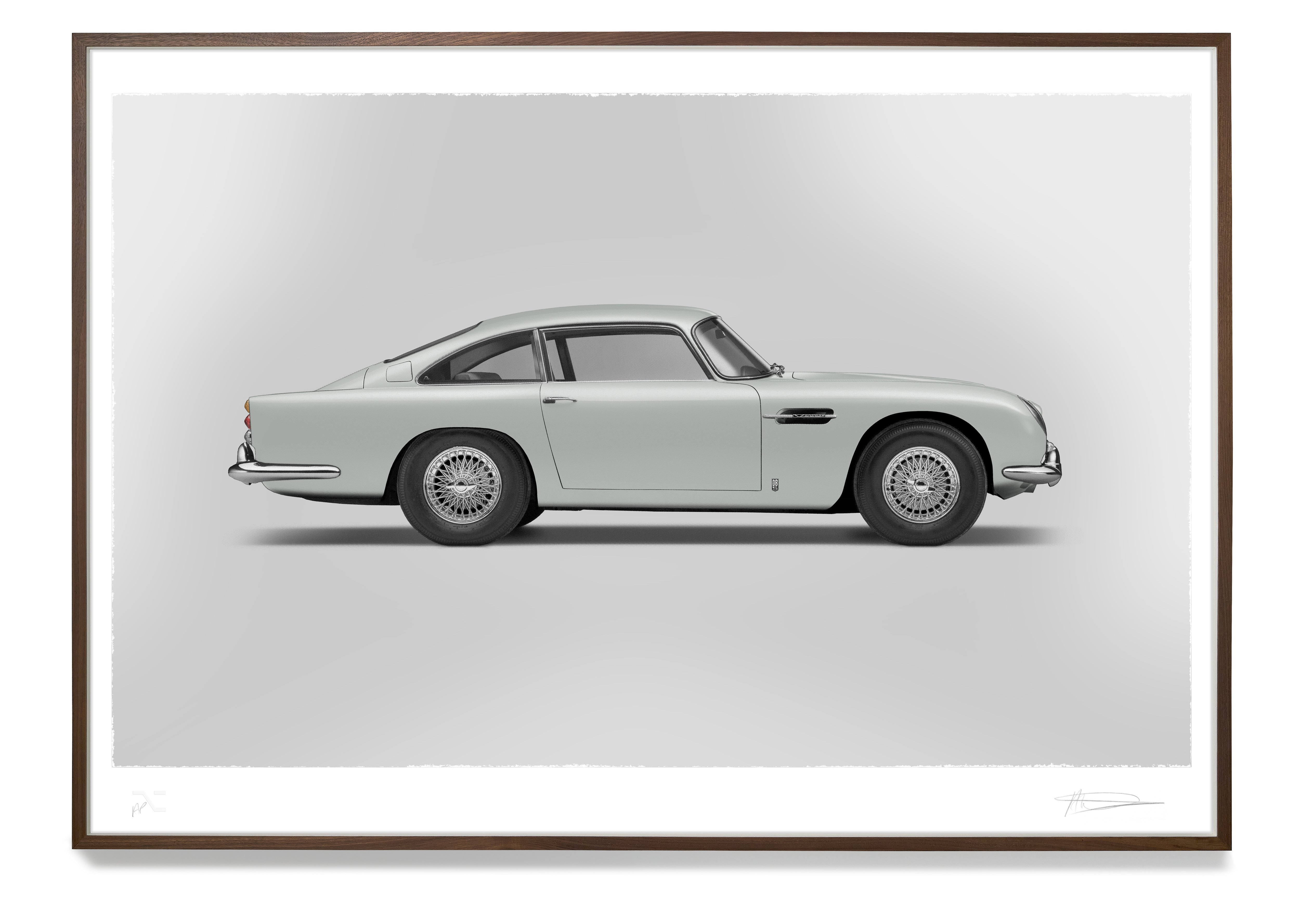 Aston Martin DB5 Vantage - Alan Thornton - Art Screen Print - Side View - Image 5