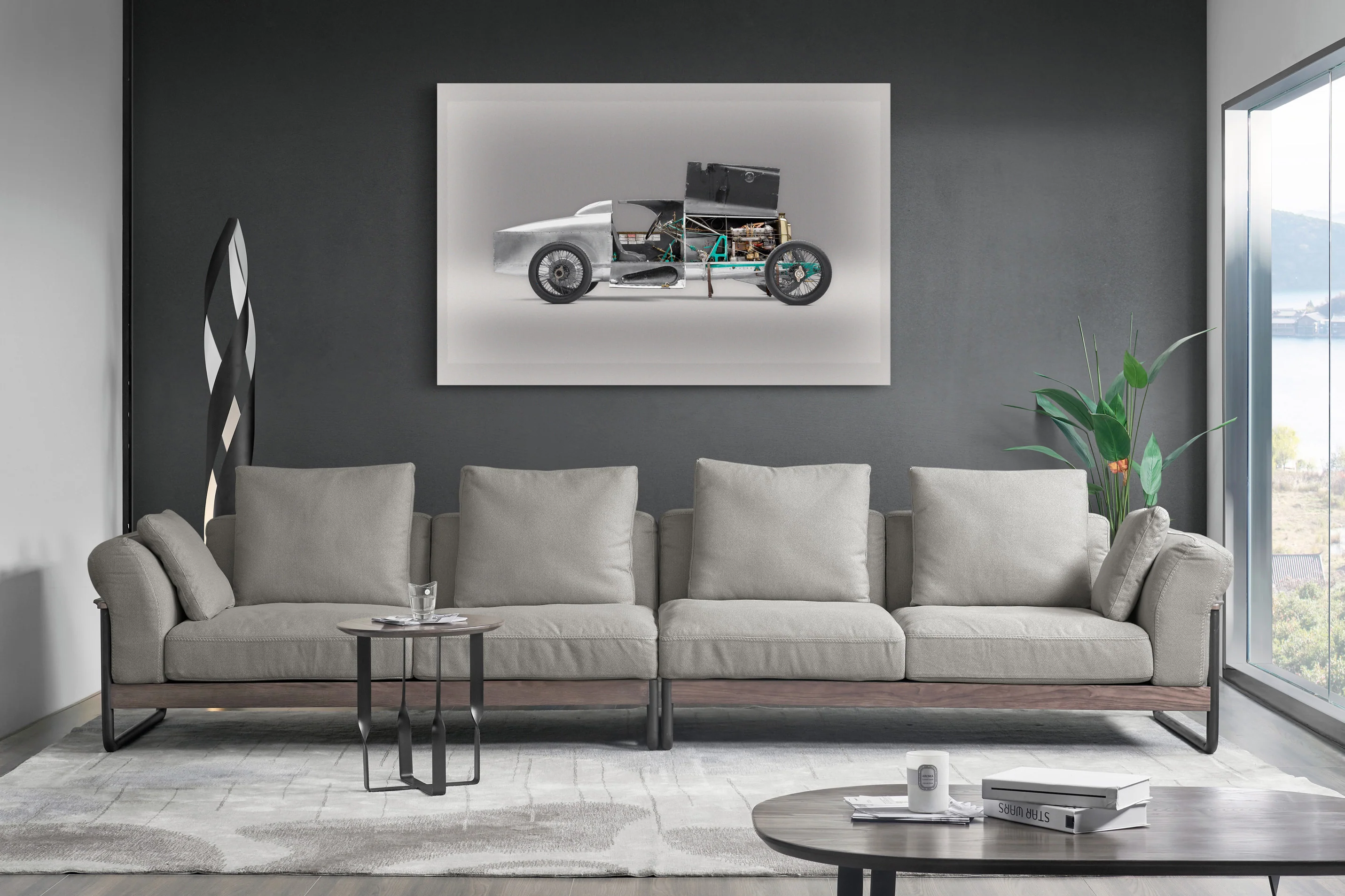 Aston Martin 'Razor Blade' - 150cm Half Tone Flat Bed Print - Side View (Open) - Image 10