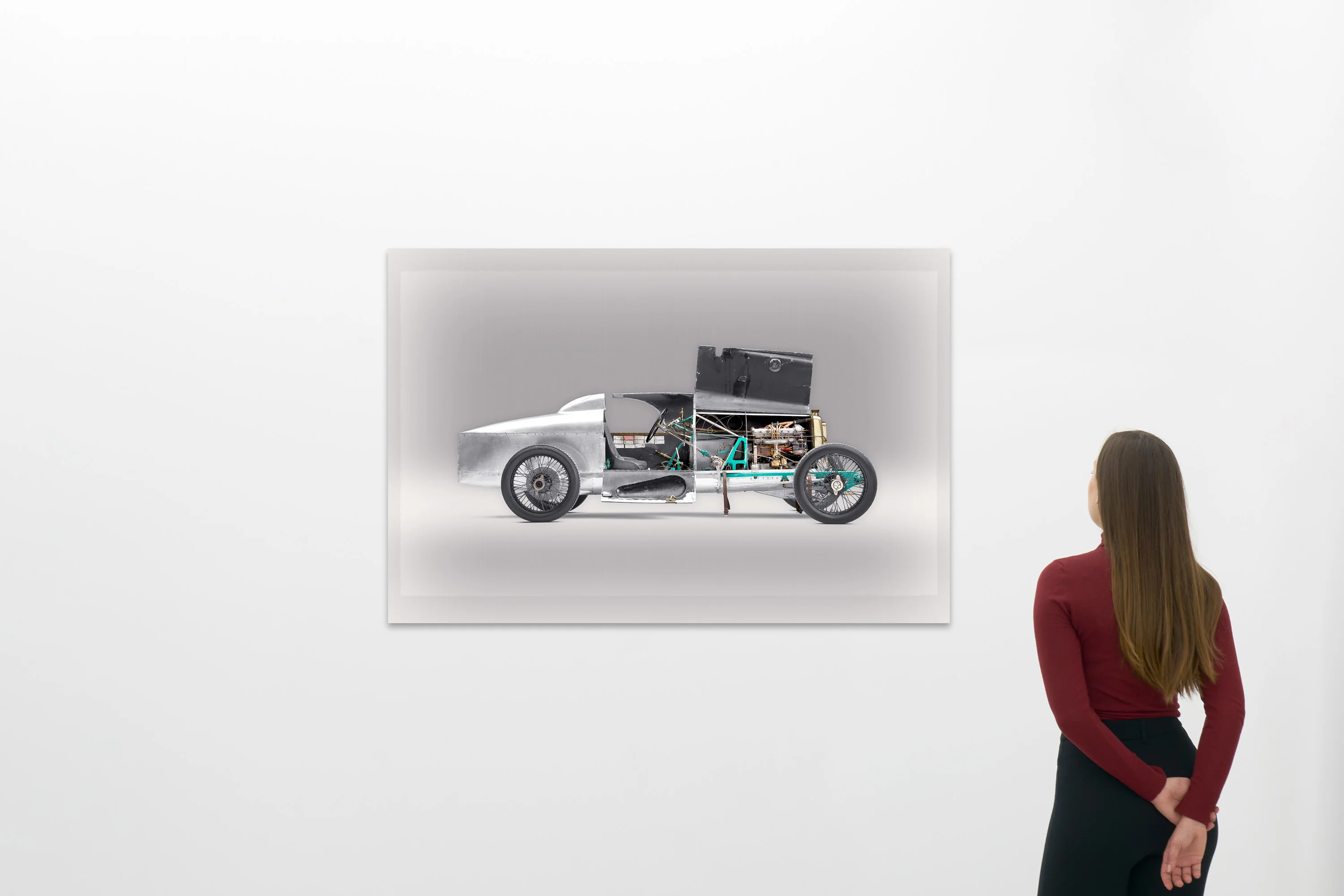 Aston Martin 'Razor Blade' - 150cm Half Tone Flat Bed Print - Side View (Open) - Image 5