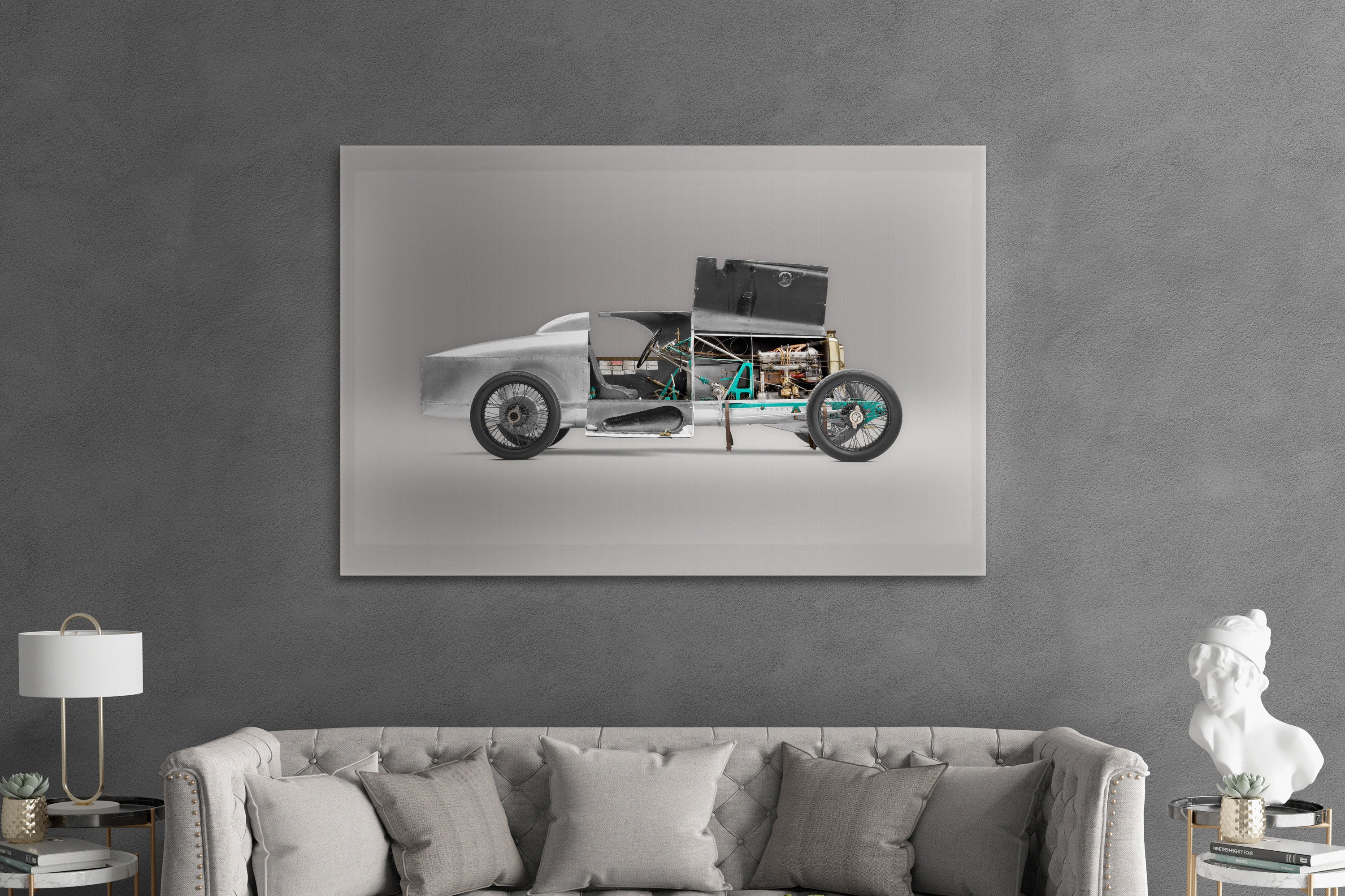 Aston Martin 'Razor Blade' - 150cm Half Tone Flat Bed Print - Side View (Open) - Image 7