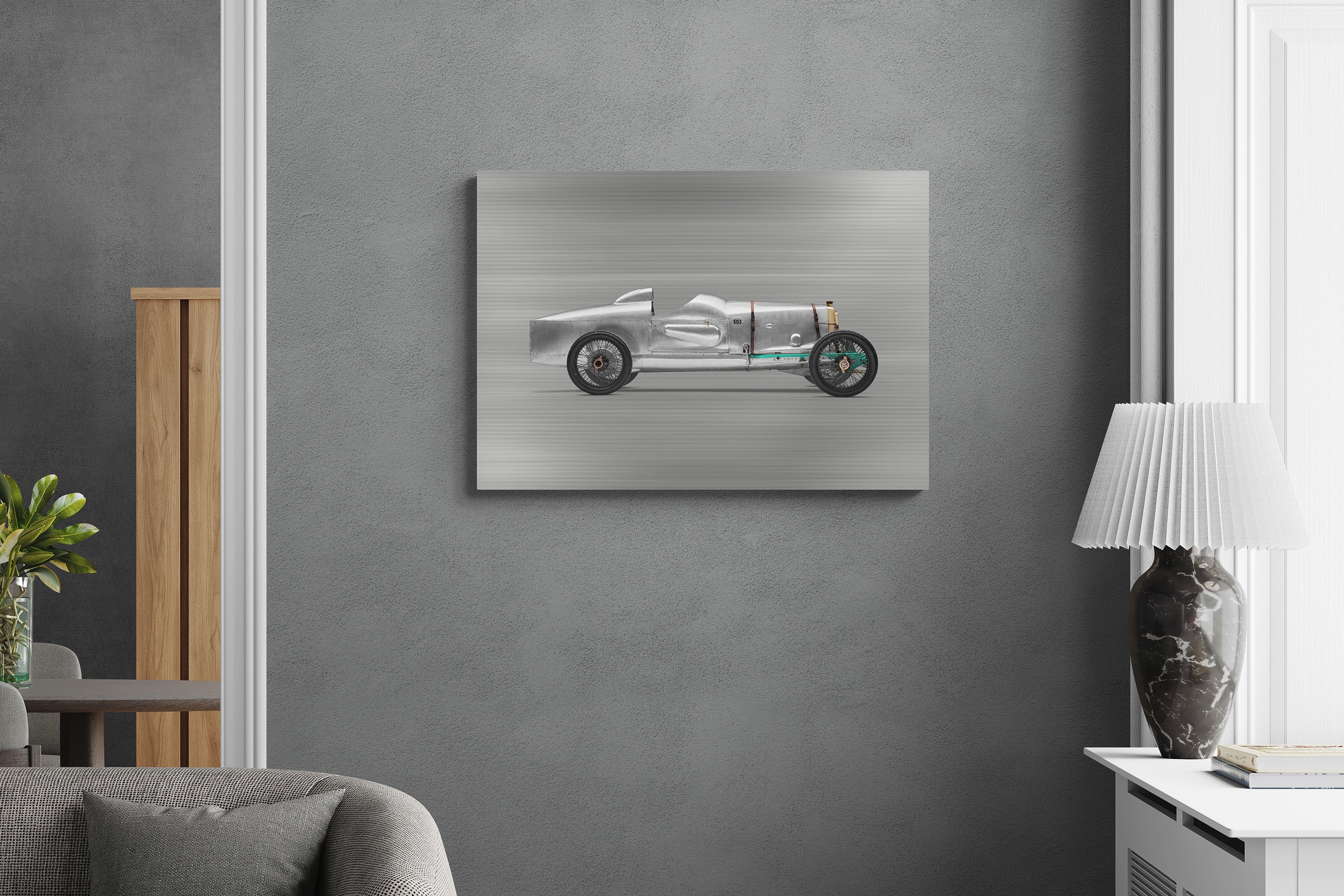 Aston Martin 'Razor Blade' - 85cm Half Tone Flat Bed Print - Side View - Image 10