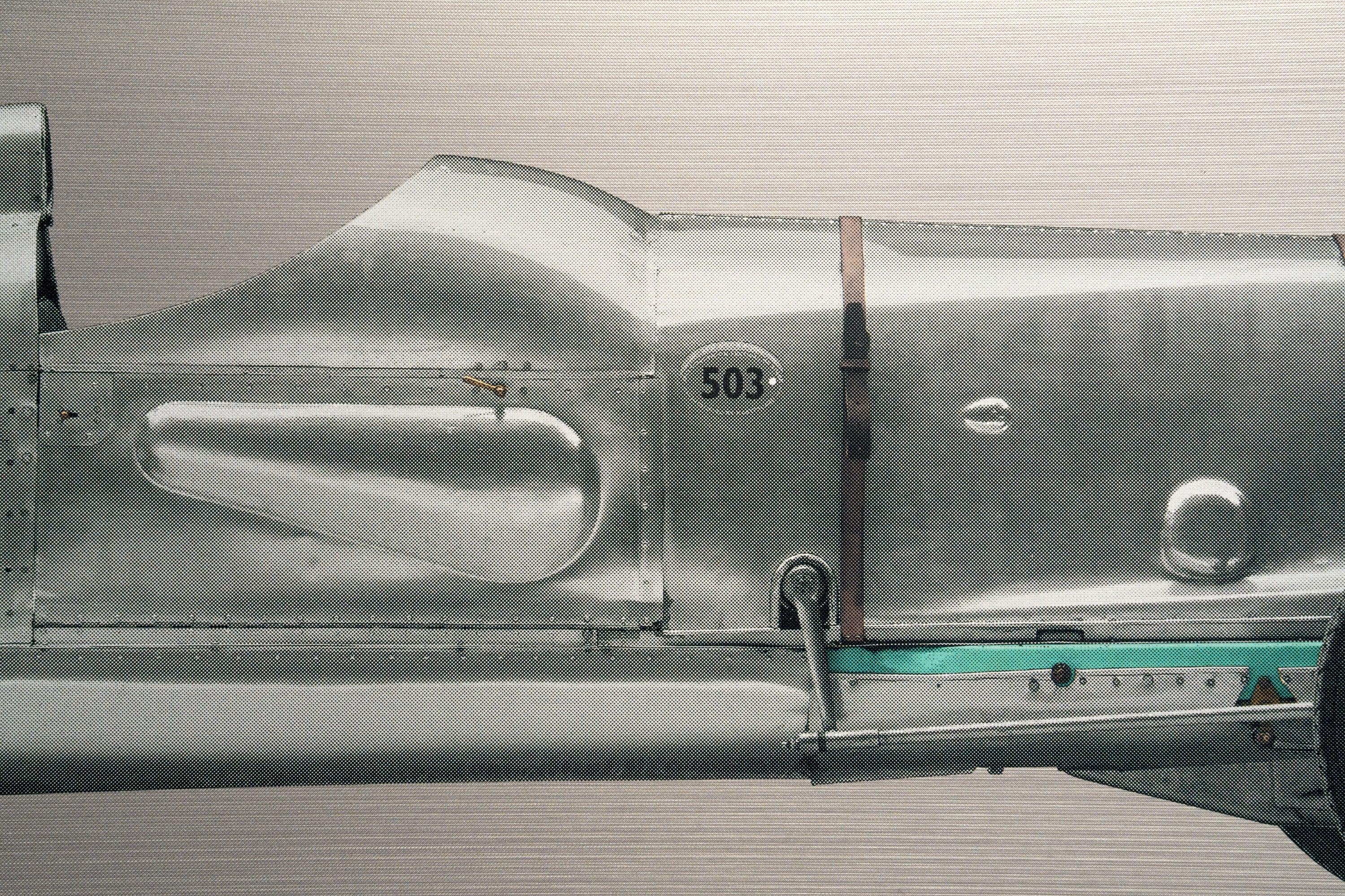 Aston Martin 'Razor Blade' - 85cm Half Tone Flat Bed Print - Side View - Image 11