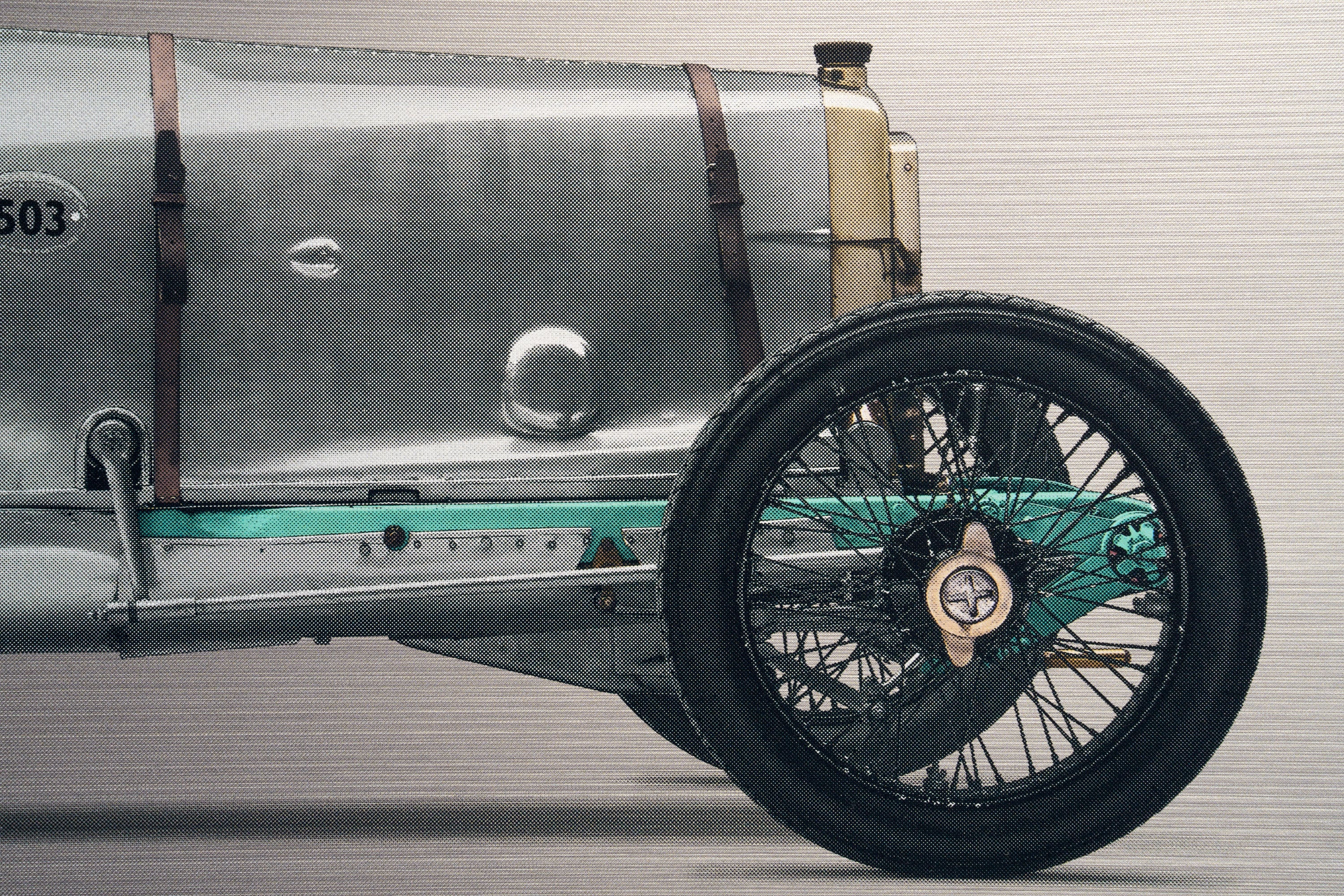 Aston Martin 'Razor Blade' - 85cm Half Tone Flat Bed Print - Side View - Image 6