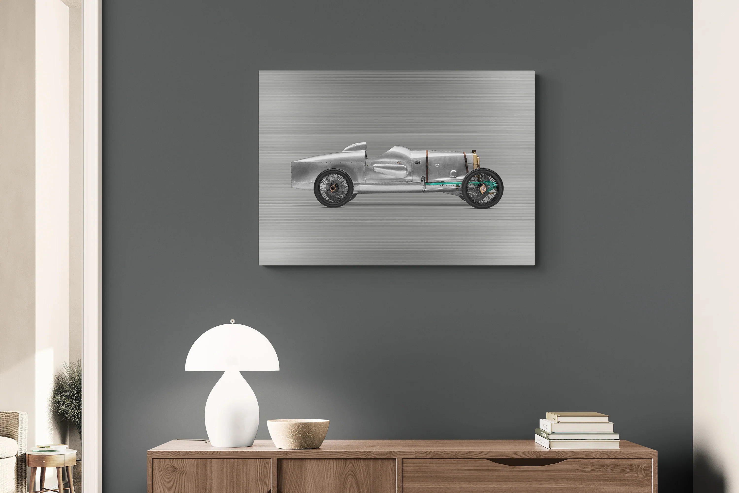 Aston Martin 'Razor Blade' - 85cm Half Tone Flat Bed Print - Side View - Image 7
