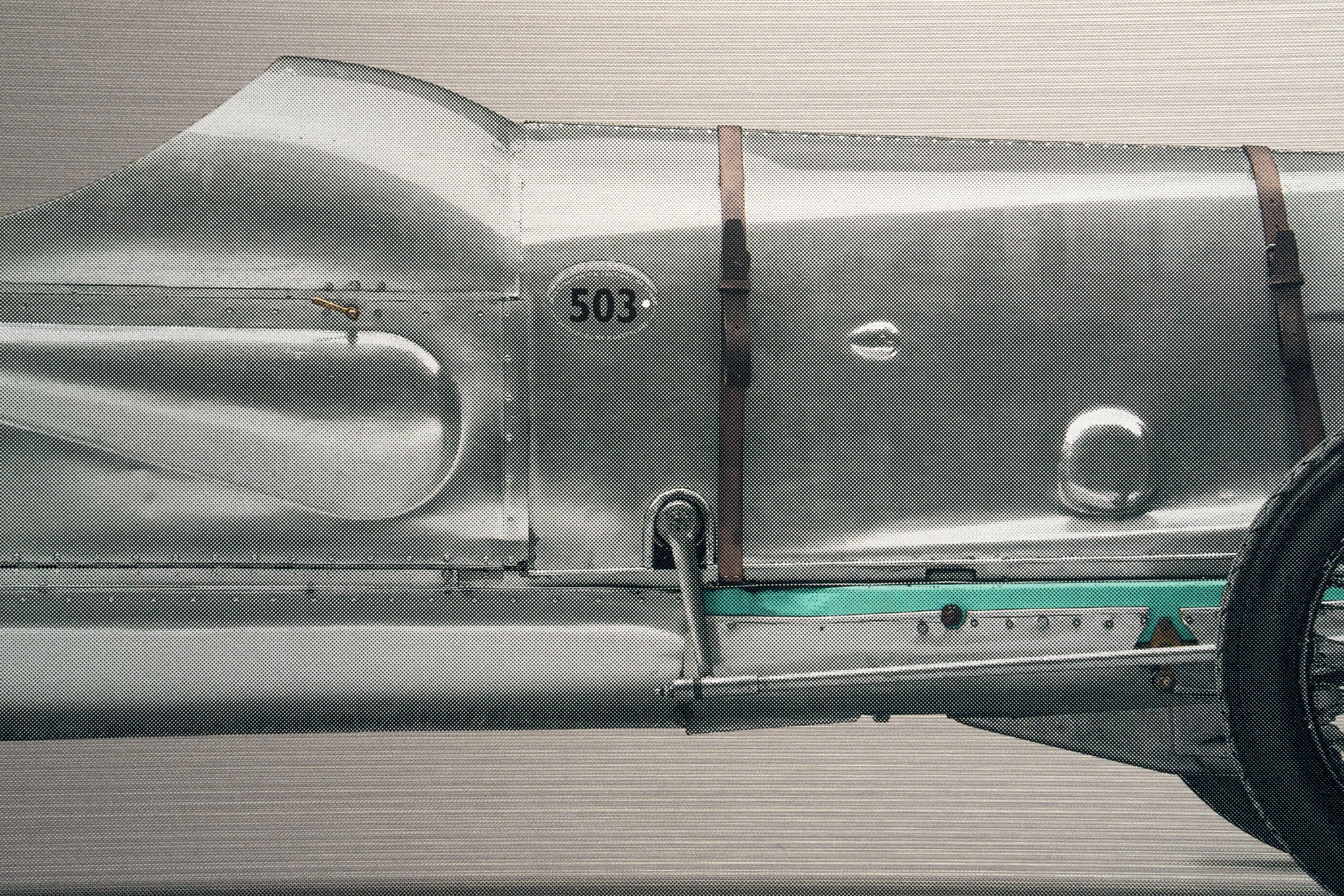 Aston Martin 'Razor Blade' - 85cm Half Tone Flat Bed Print - Side View - Image 8