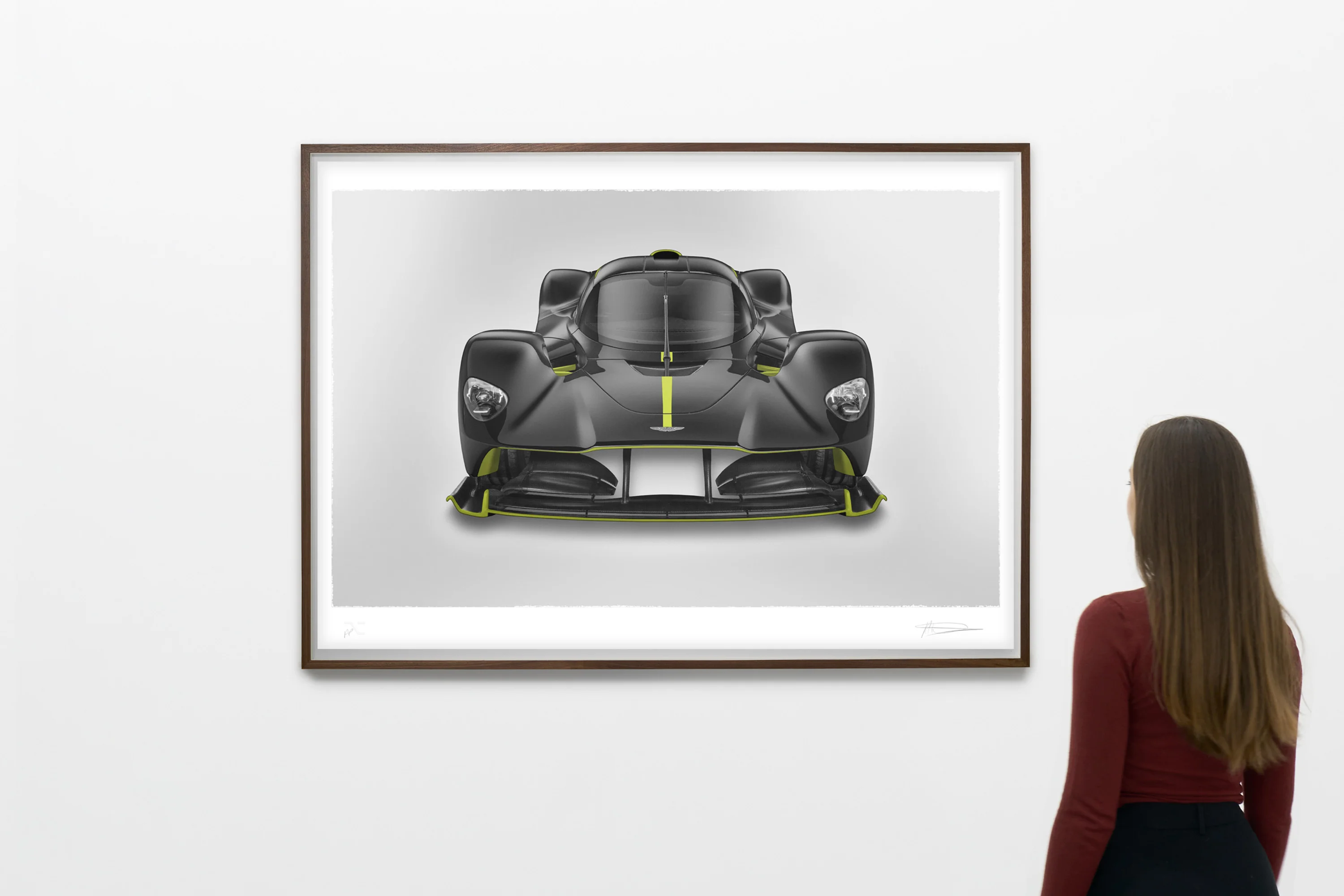 Aston Martin Valkyrie - Alan Thornton - Art Screen Print - Front View - Image 3