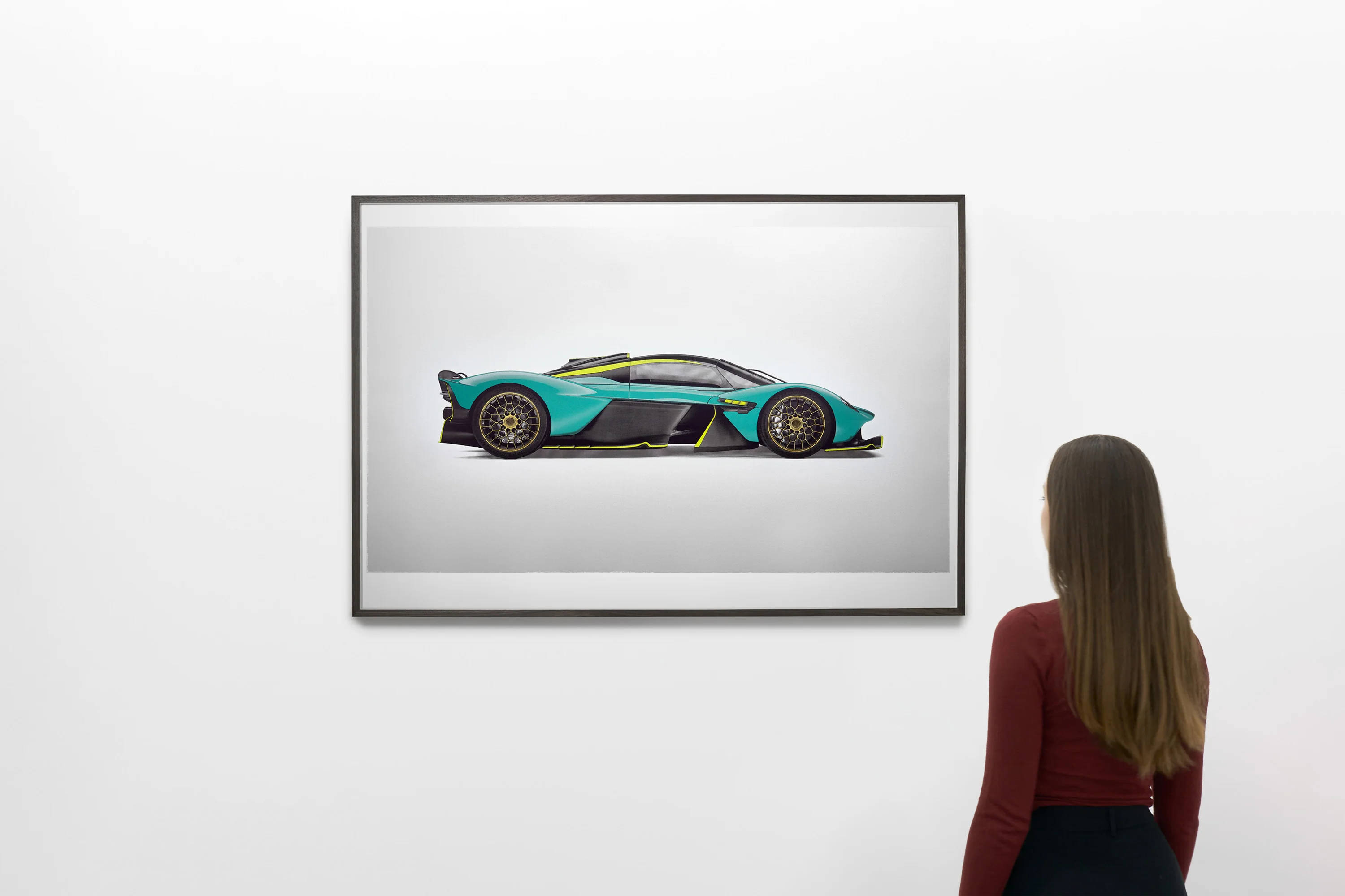 Aston Martin Valkyrie - Alan Thornton - Art Screen Print - Gold Edition - Image 3