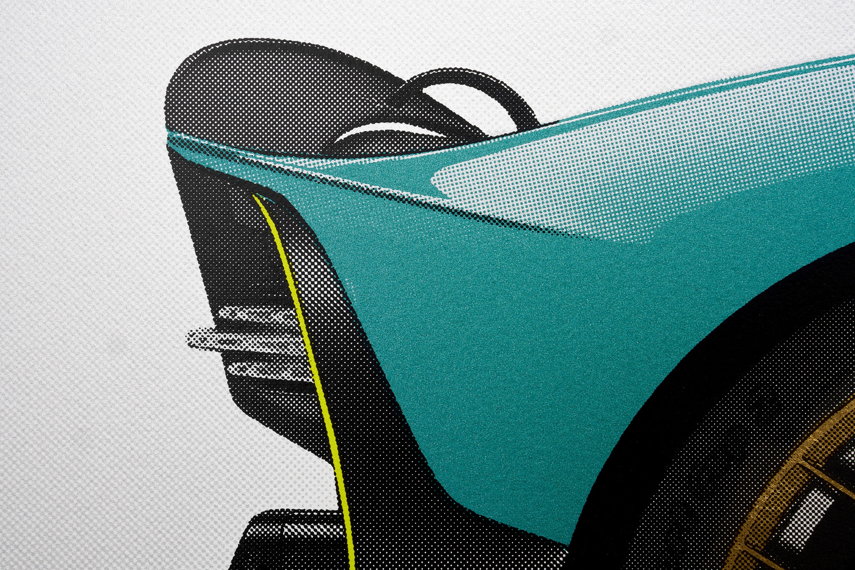 Aston Martin Valkyrie - Alan Thornton - Art Screen Print - Gold Edition - Image 7