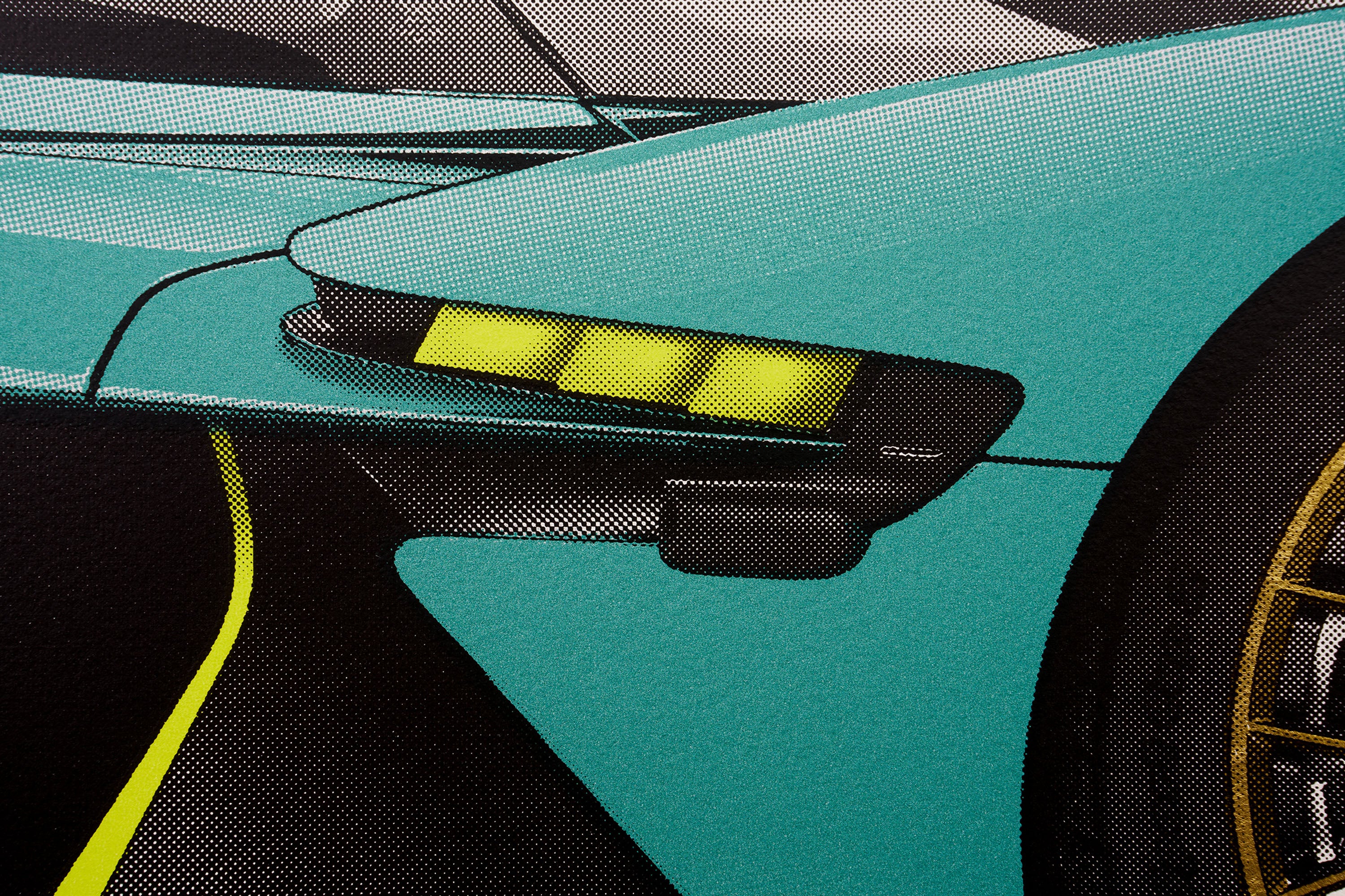 Aston Martin Valkyrie - Alan Thornton - Art Screen Print - Gold Edition - Image 9