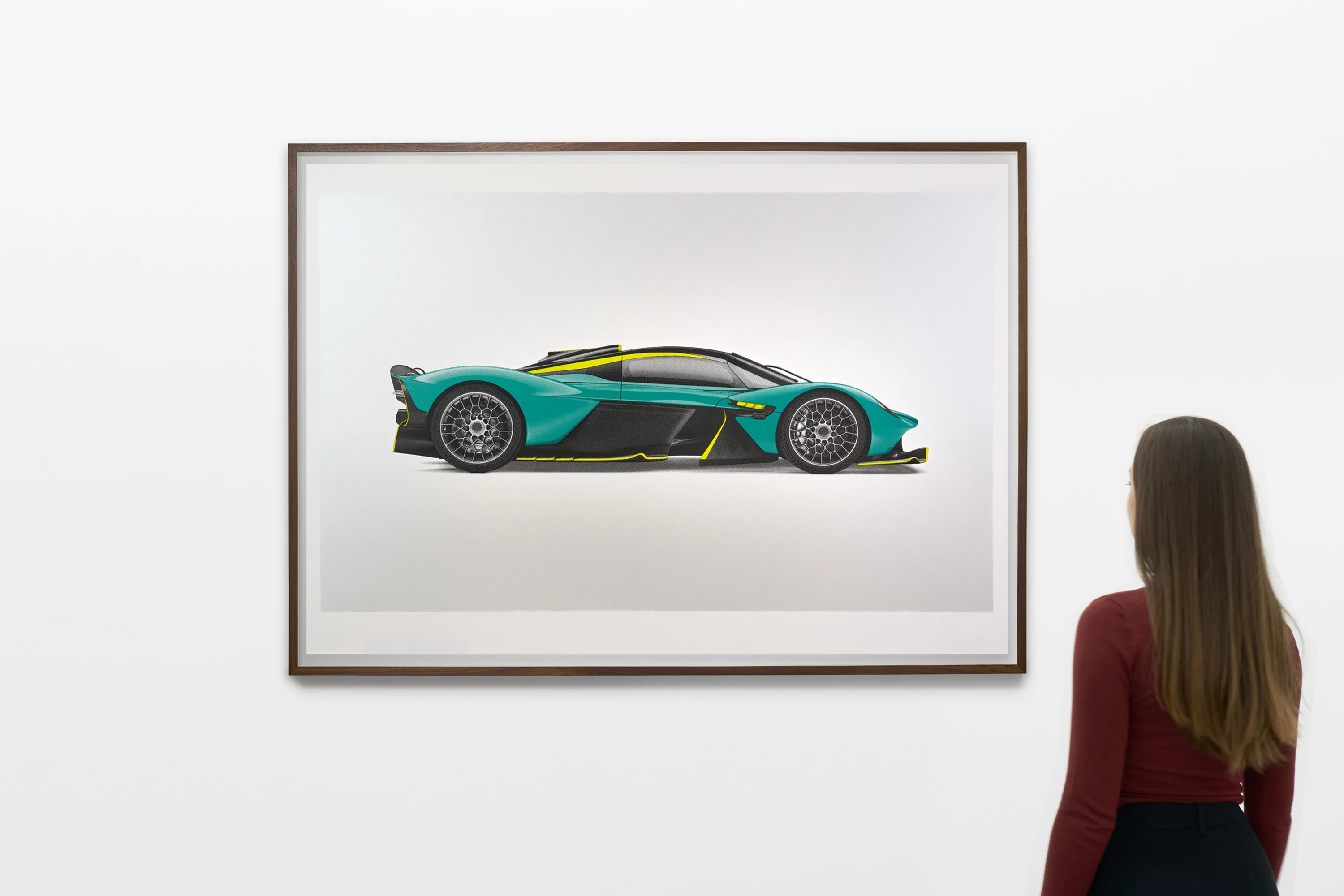 Aston Martin Valkyrie - Alan Thornton - Art Screen Print - Side View - Image 3
