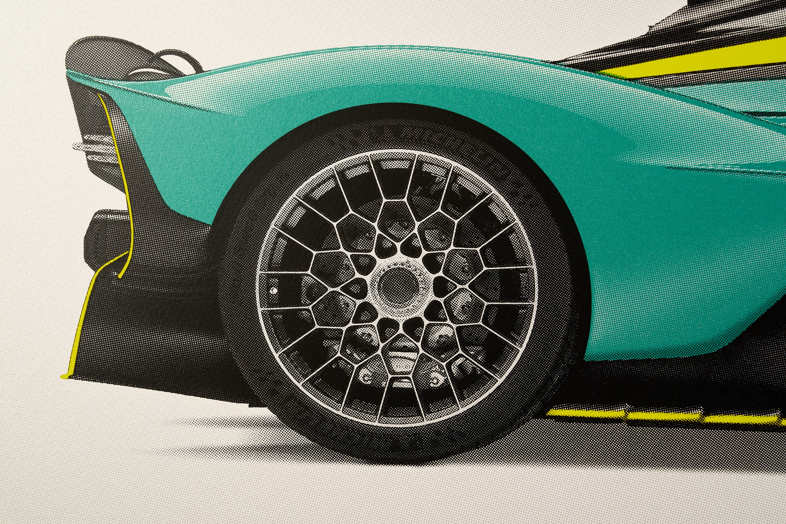 Aston Martin Valkyrie - Alan Thornton - Art Screen Print - Side View - Image 7