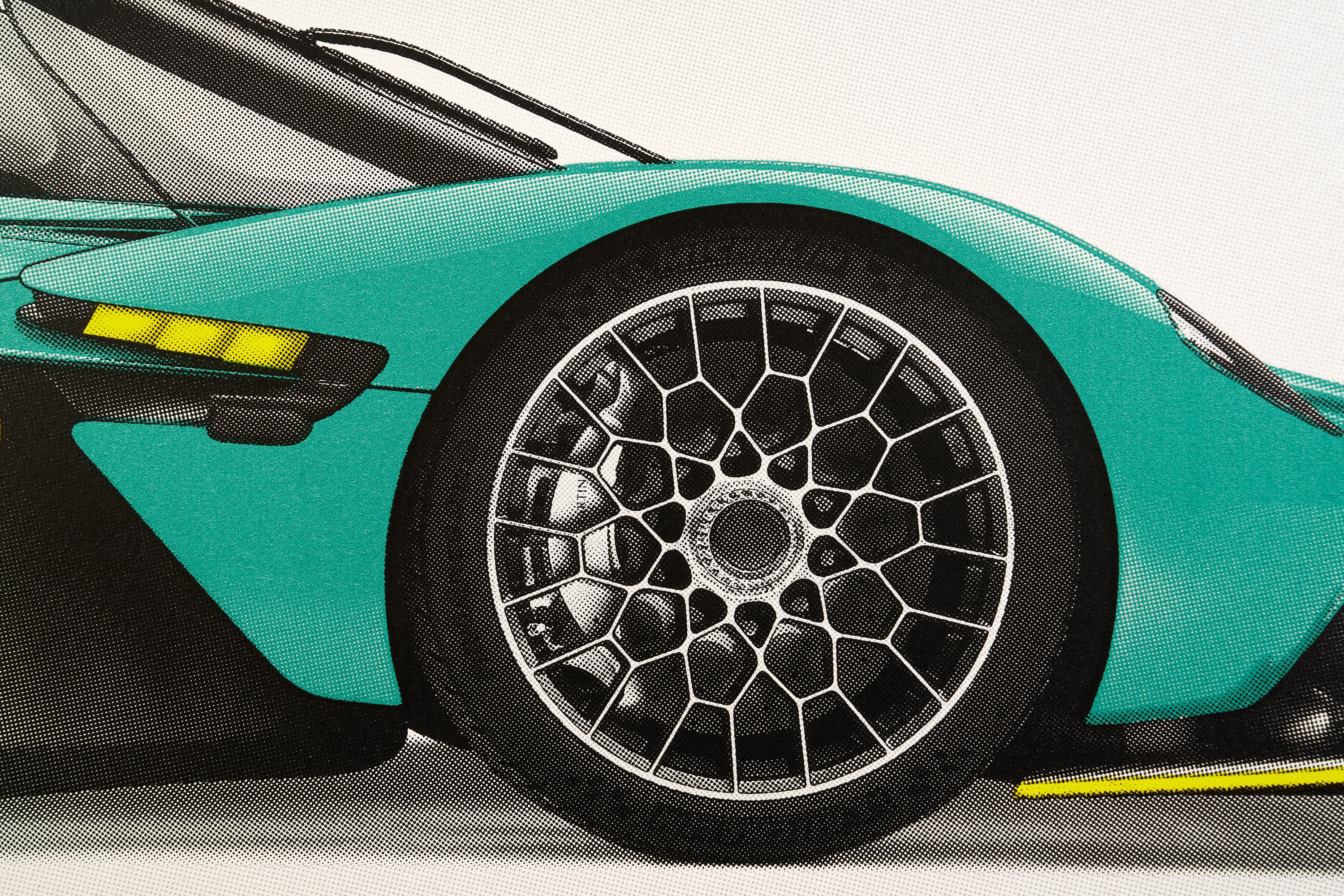 Aston Martin Valkyrie - Alan Thornton - Art Screen Print - Side View - Image 8