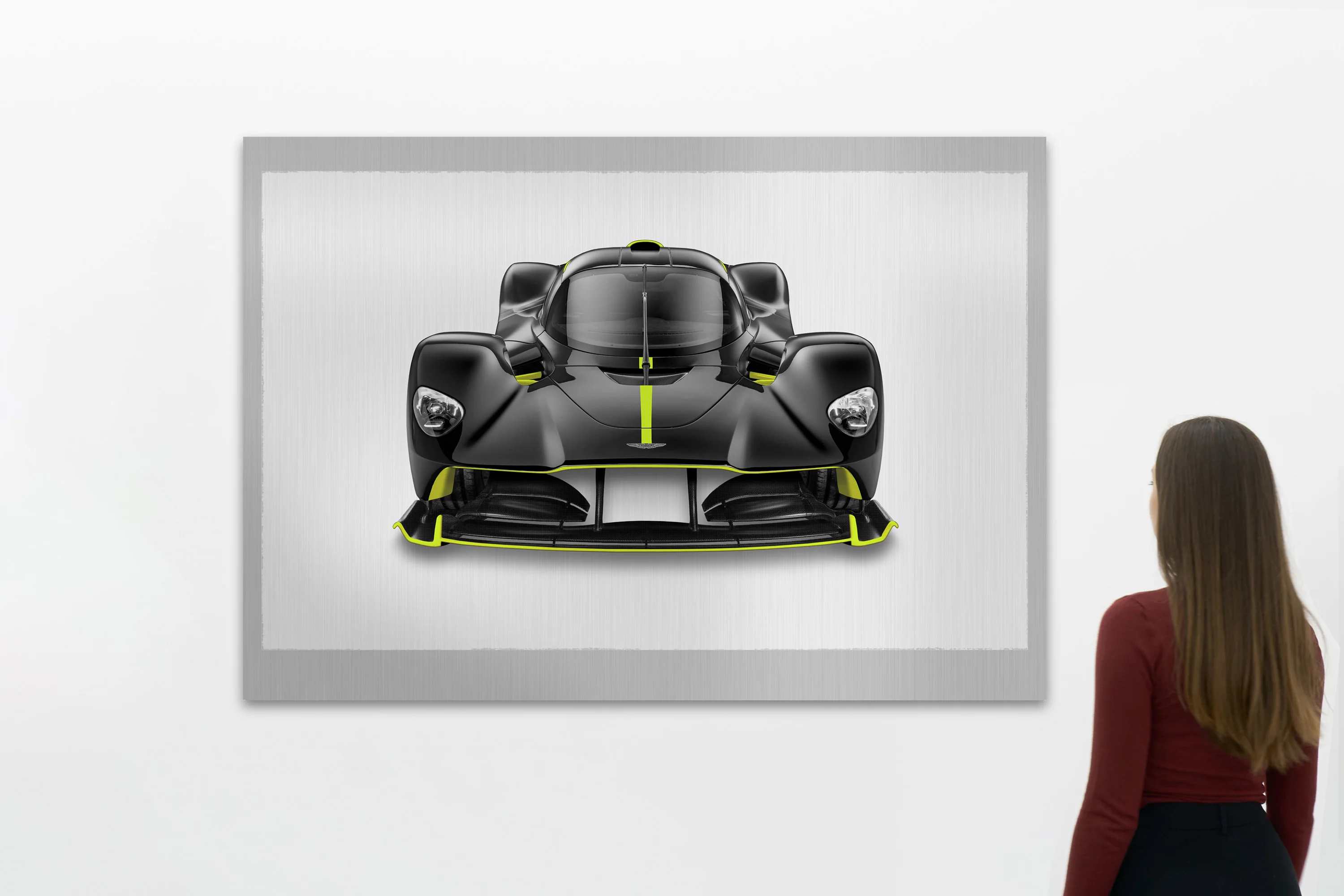 Aston Martin Valkyrie - 150cm Half Tone Flat Bed Print - Front View - Image 3