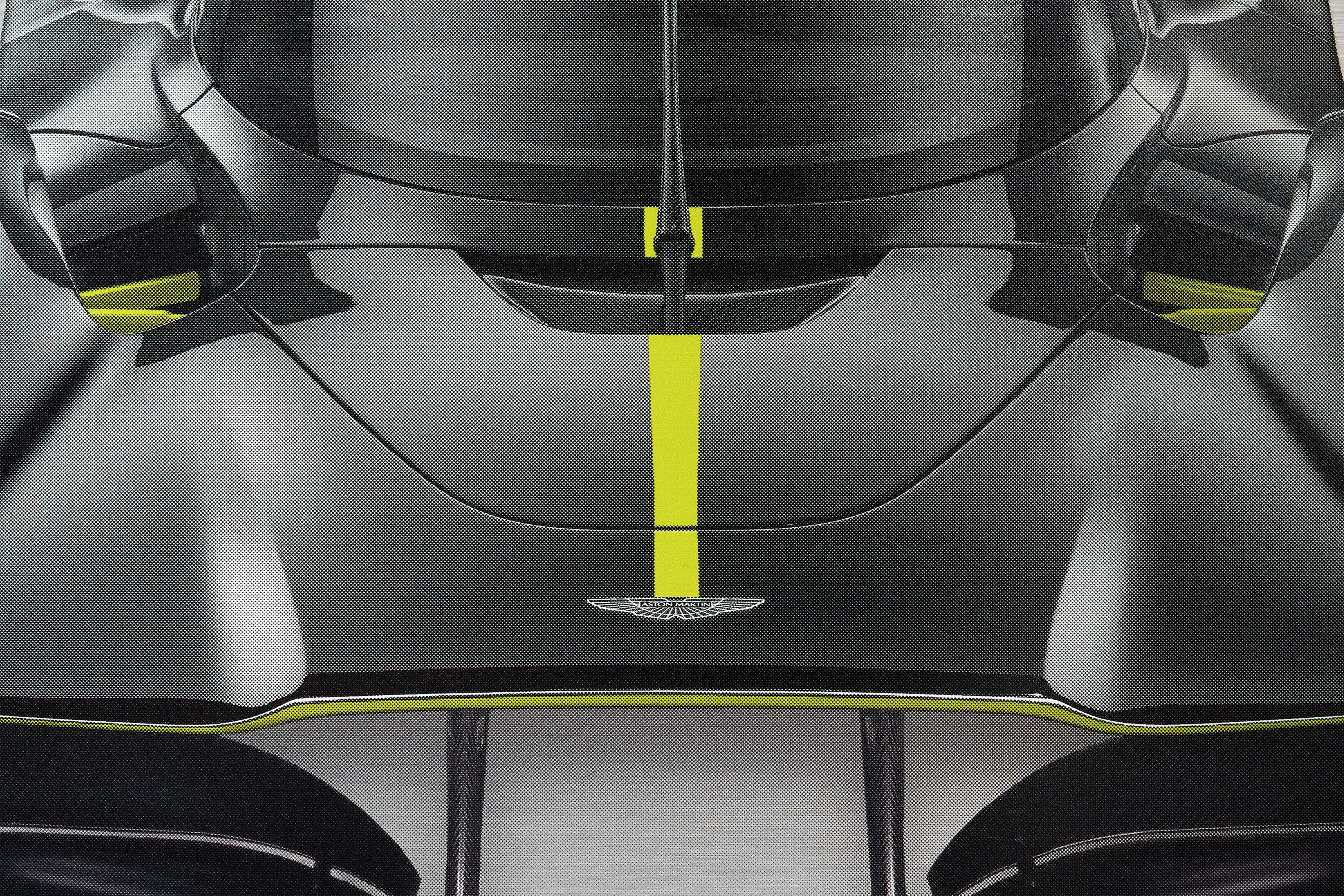 Aston Martin Valkyrie - 150cm Half Tone Flat Bed Print - Front View - Image 8