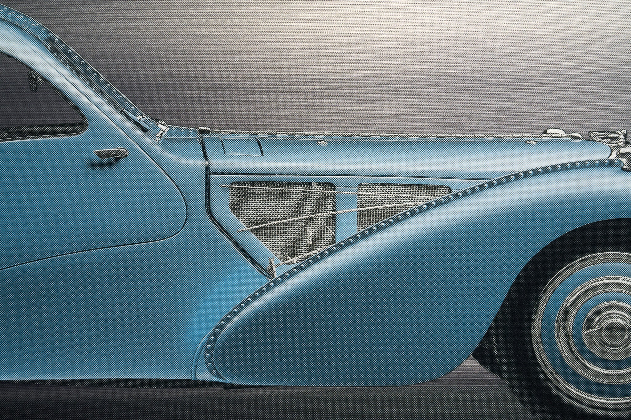 BUGATTI Type 57SC Atlantic - 85cm Half Tone Flat Bed Print - Side View - Image 7
