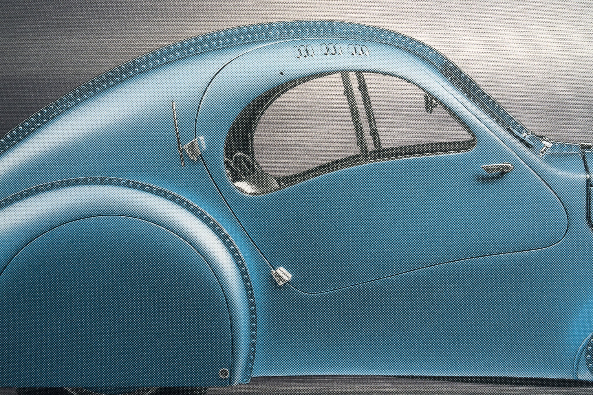 BUGATTI Type 57SC Atlantic - 85cm Half Tone Flat Bed Print - Side View - Image 8