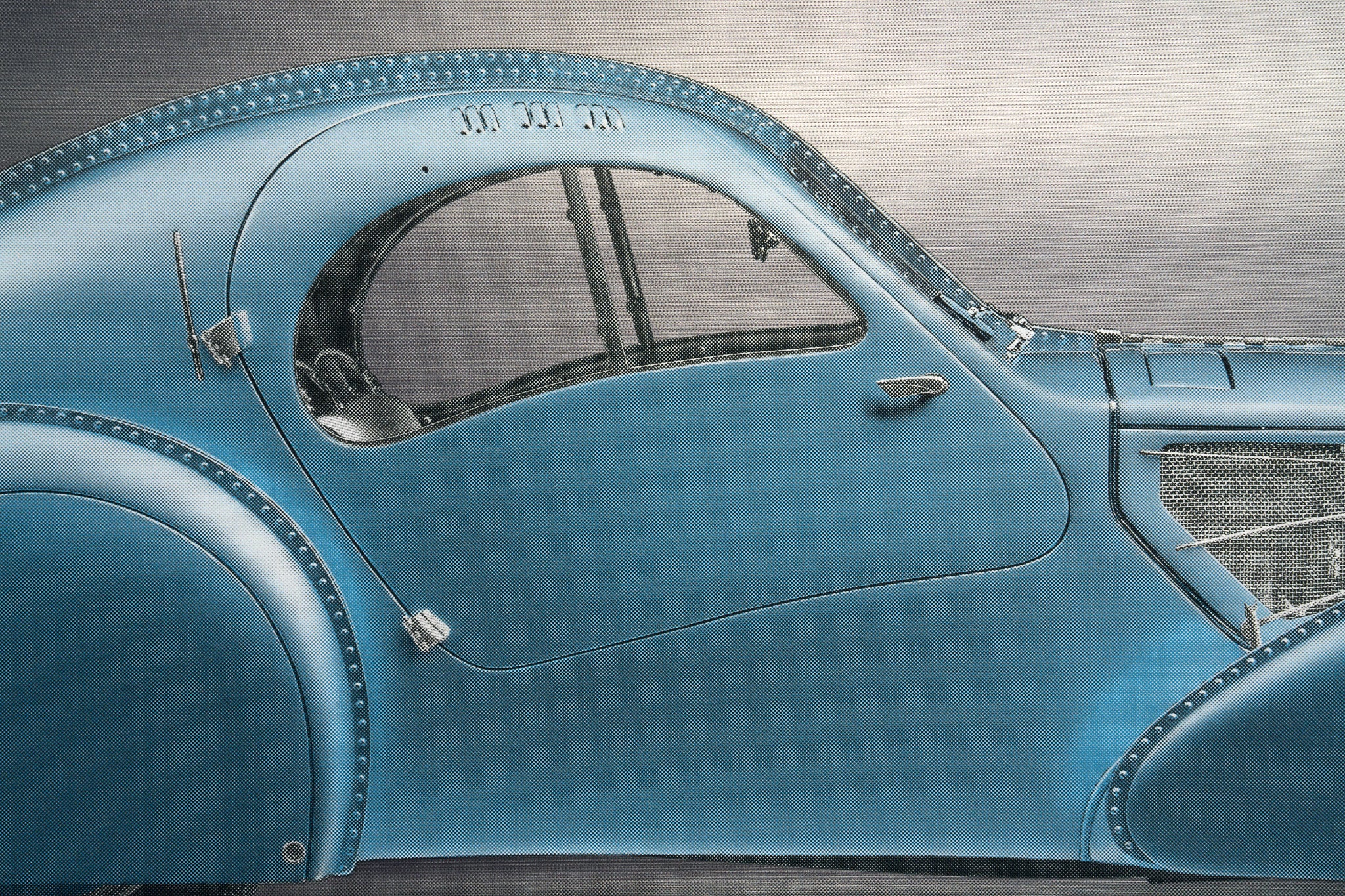BUGATTI Type 57SC Atlantic - 85cm Half Tone Flat Bed Print - Side View - Image 9