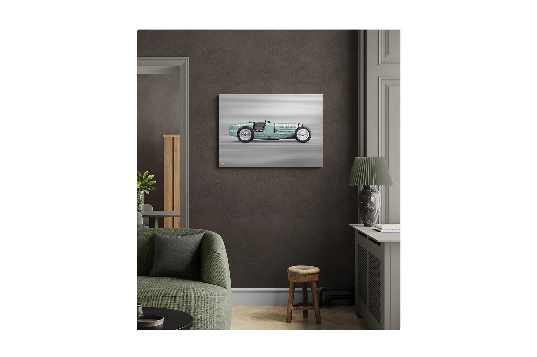 BUGATTI  Type 59 Atlantic - 85cm Half Tone Flat Bed Print - Side View - Image 3