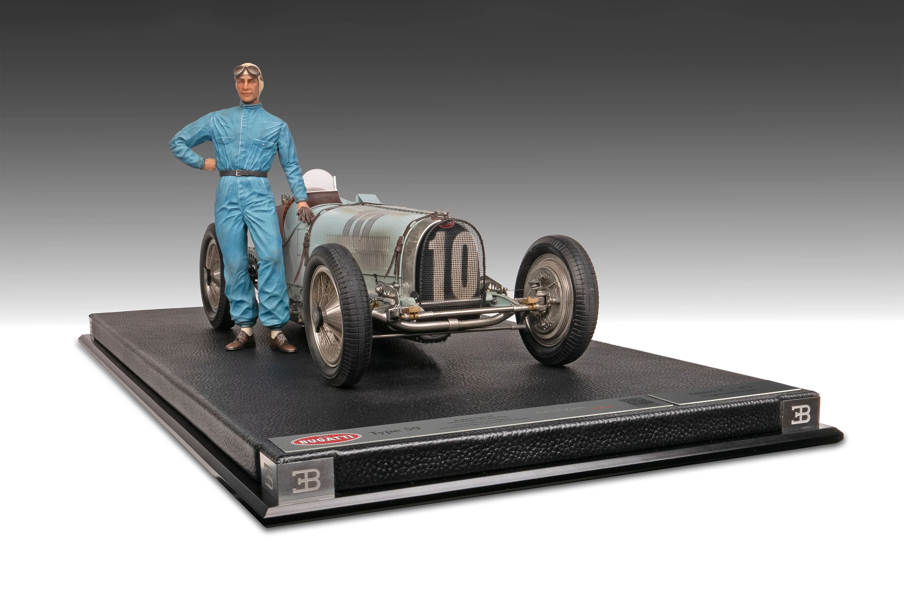 BUGATTI Type 59 - 1935 Belgian Grand Prix - Jean-Pierre Wimille Figure Edition - Image 15
