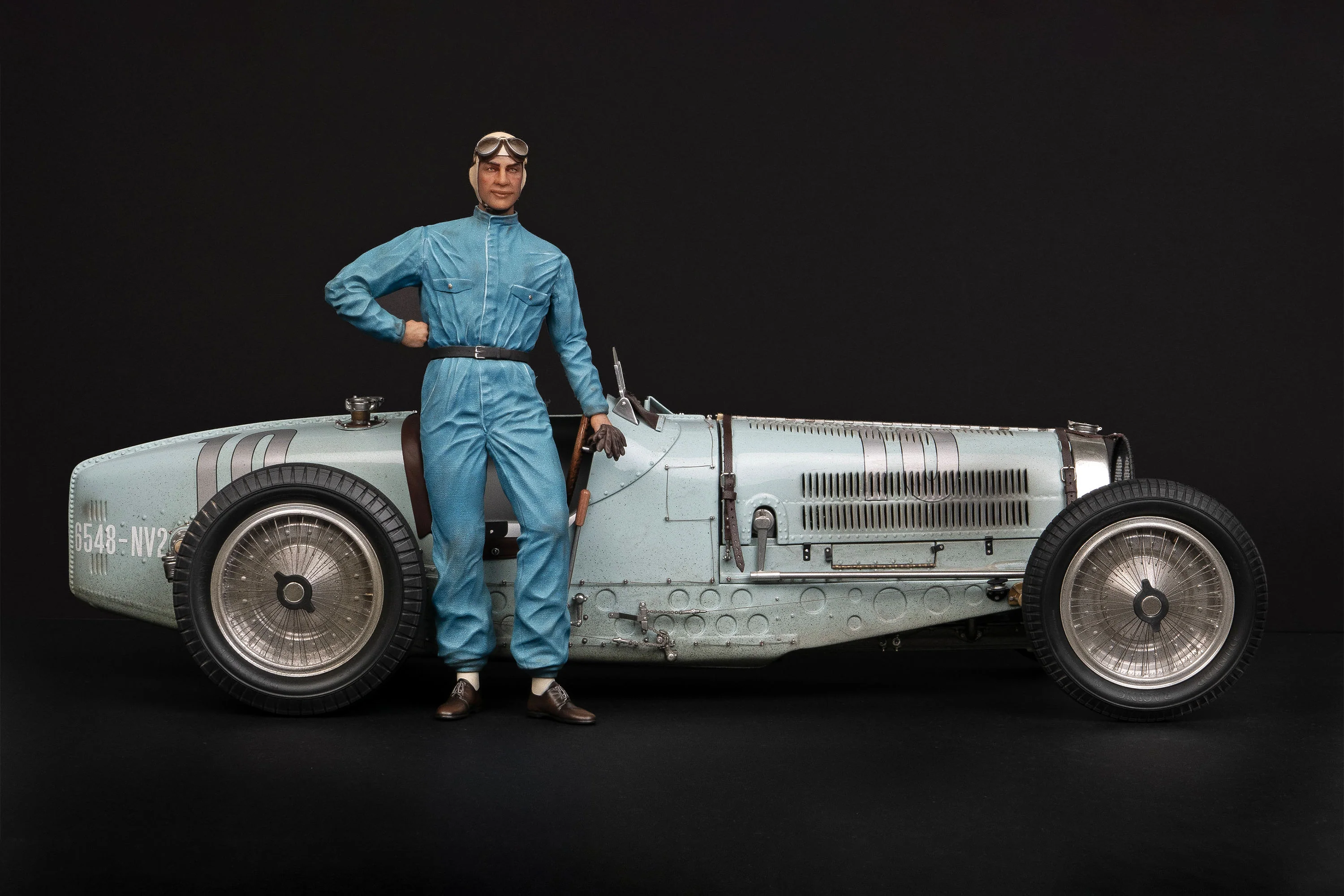 BUGATTI Type 59 - 1935 Belgian Grand Prix - Jean-Pierre Wimille Figure Edition - Image 3