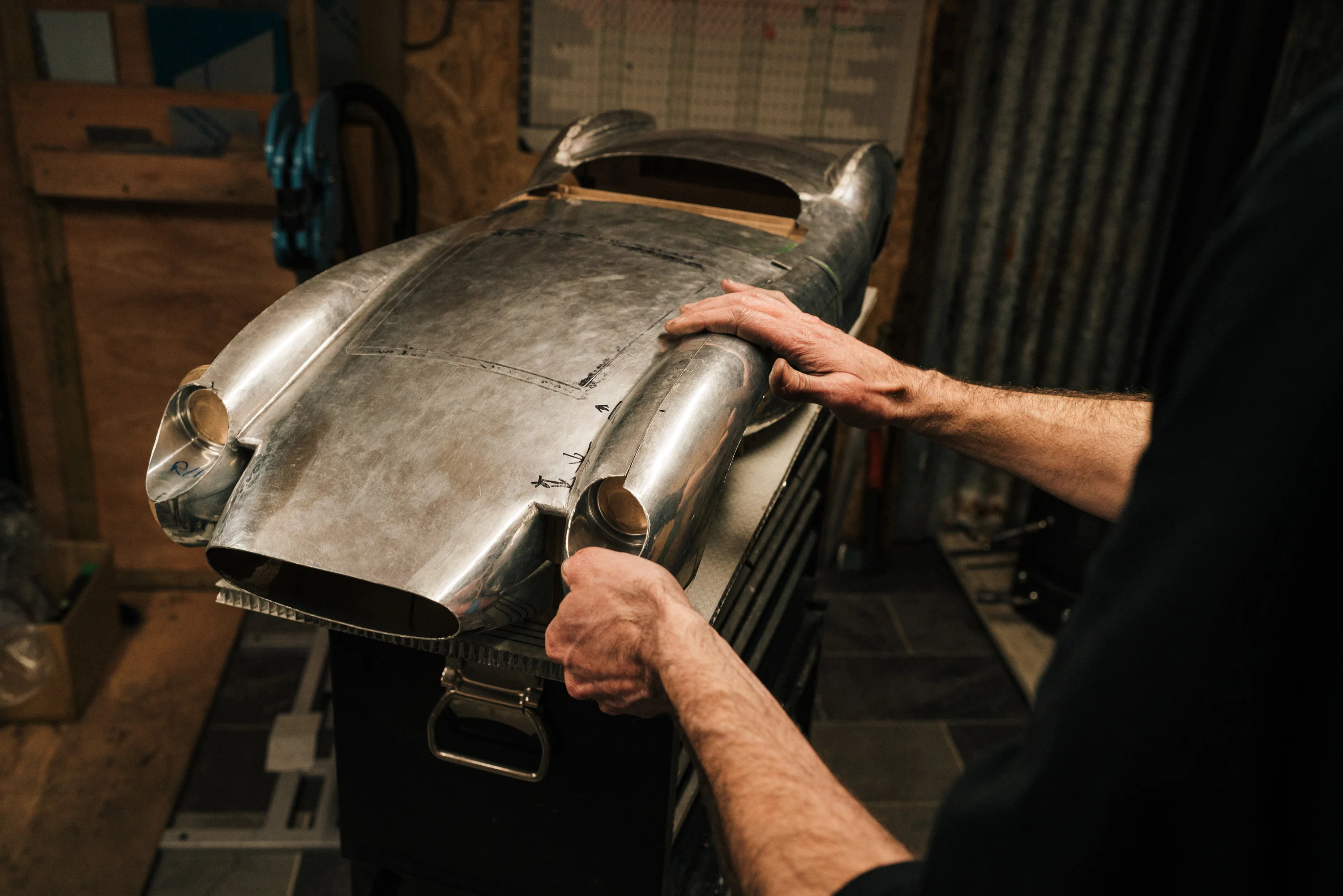 Ferrari 250 TR Aluminium Body Replica - Hammered Finish - Image 3