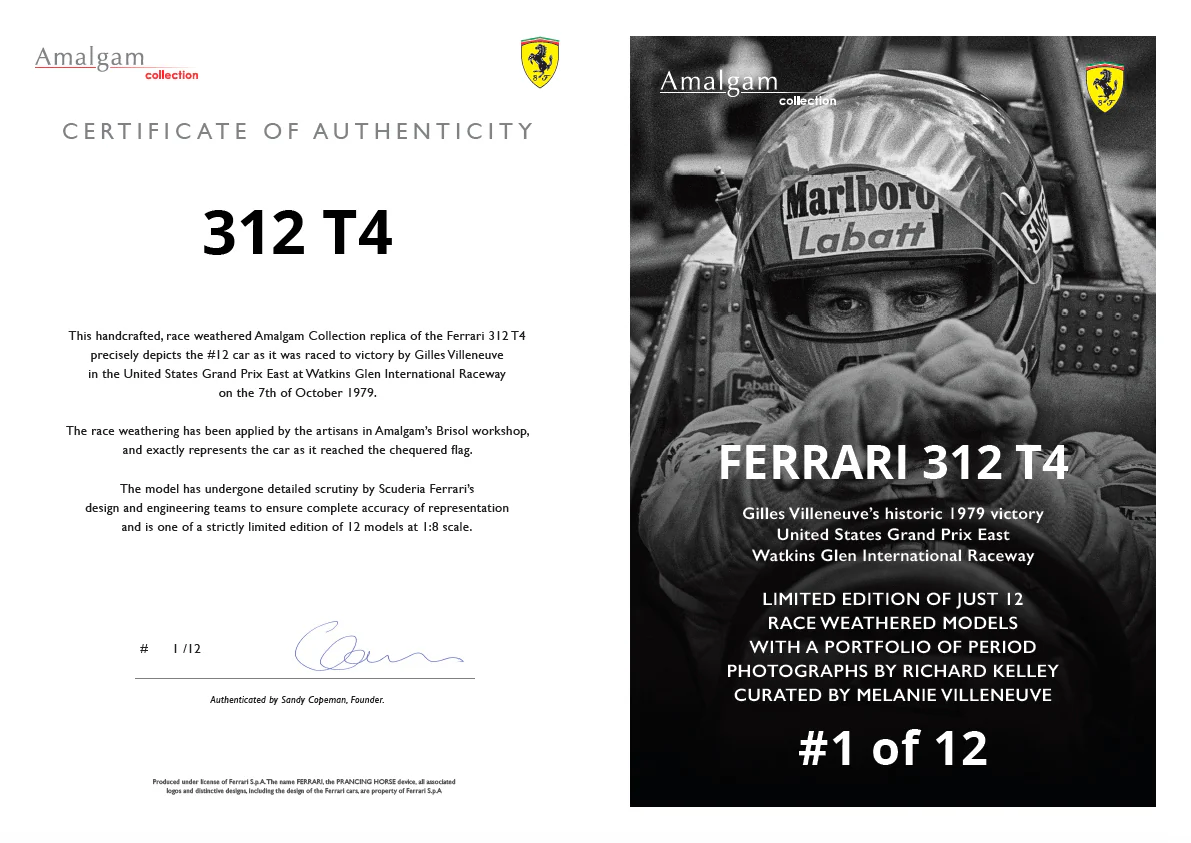 Ferrari 312 T4 - 1979 US East Grand Prix Winner - Villeneuve - Race Weathered with Unique Richard Kelley Prints - Image 10