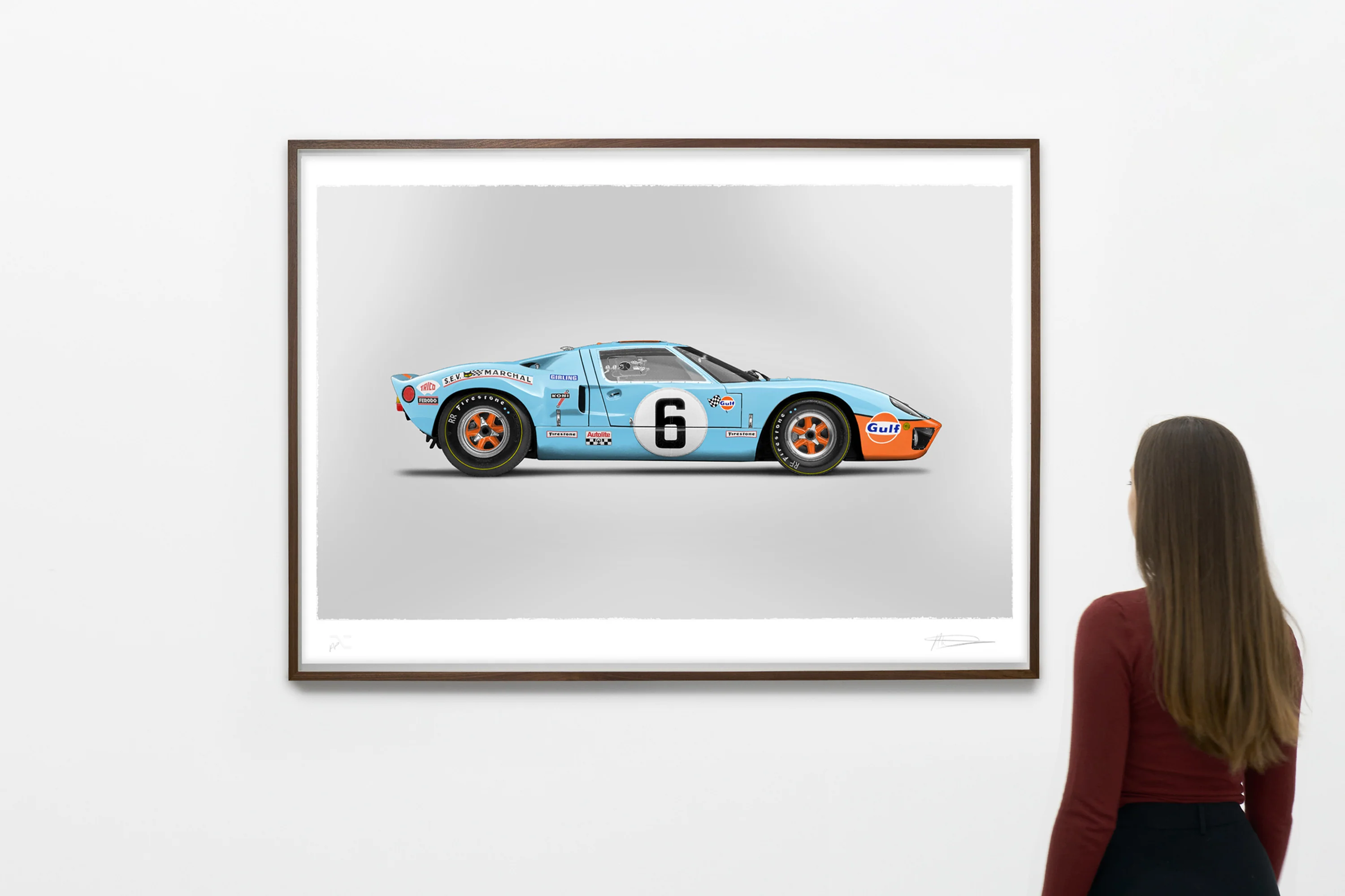 Ford GT40 - Alan Thornton - Art Screen Print - Image 3