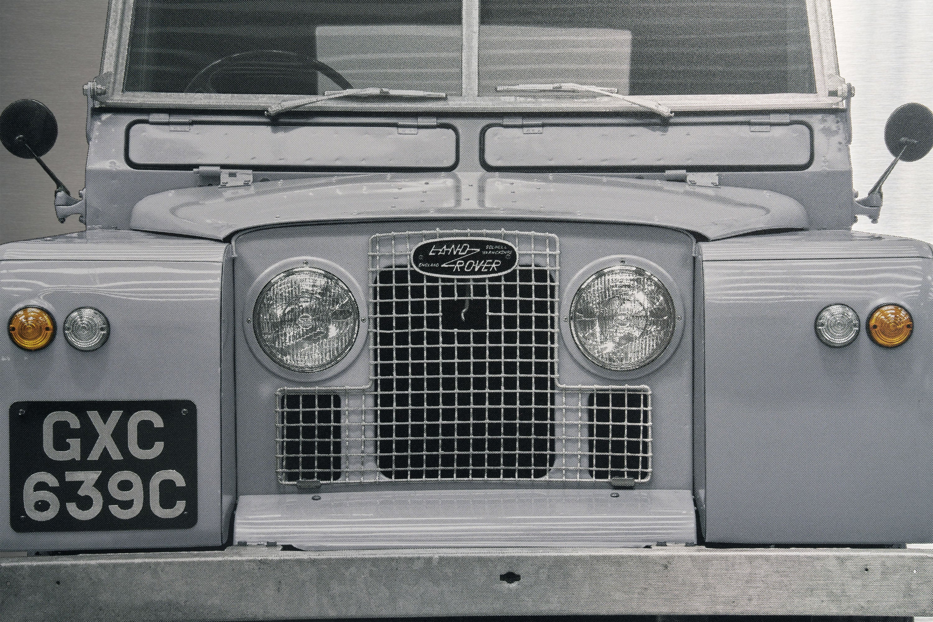 Land Rover Series 2a - 85cm Half Tone Flat Bed Print - Front View - Image 6
