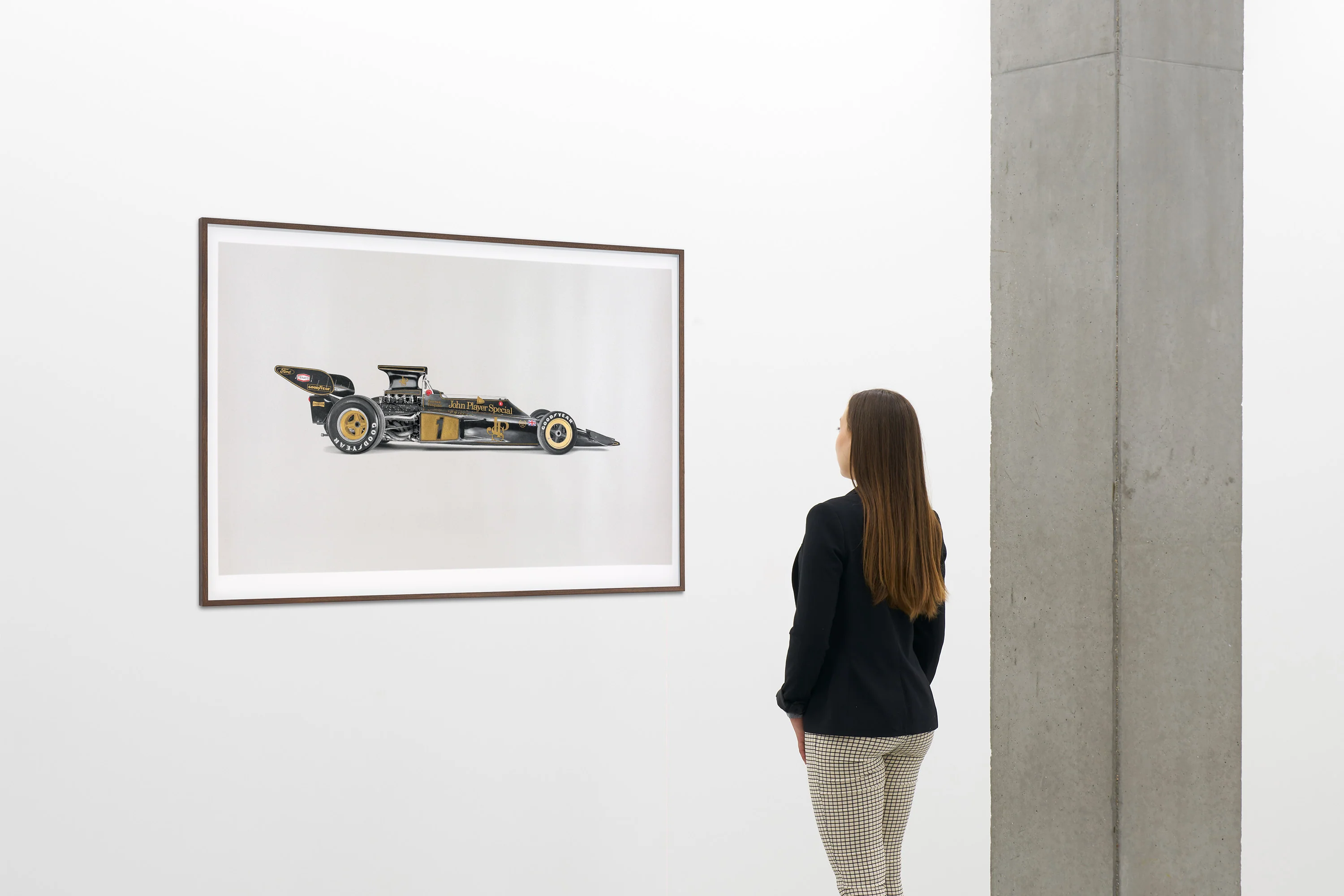 Lotus 72D - Art Screen Print - Emerson Fittipaldi Signed - Gold Leaf Edition of 50 - Image 2