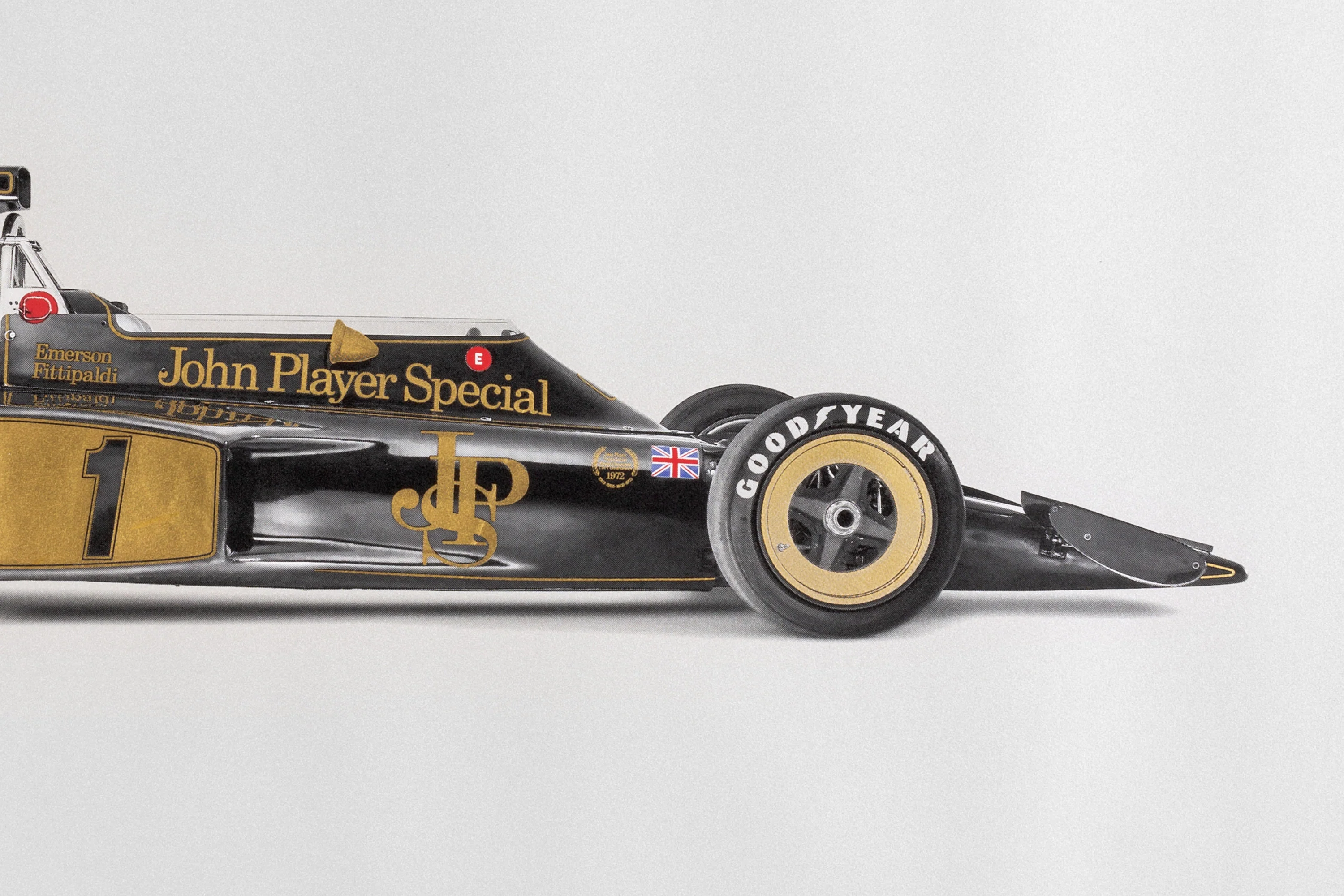Lotus 72D - Art Screen Print - Emerson Fittipaldi Signed - Gold Leaf Edition of 50 - Image 9