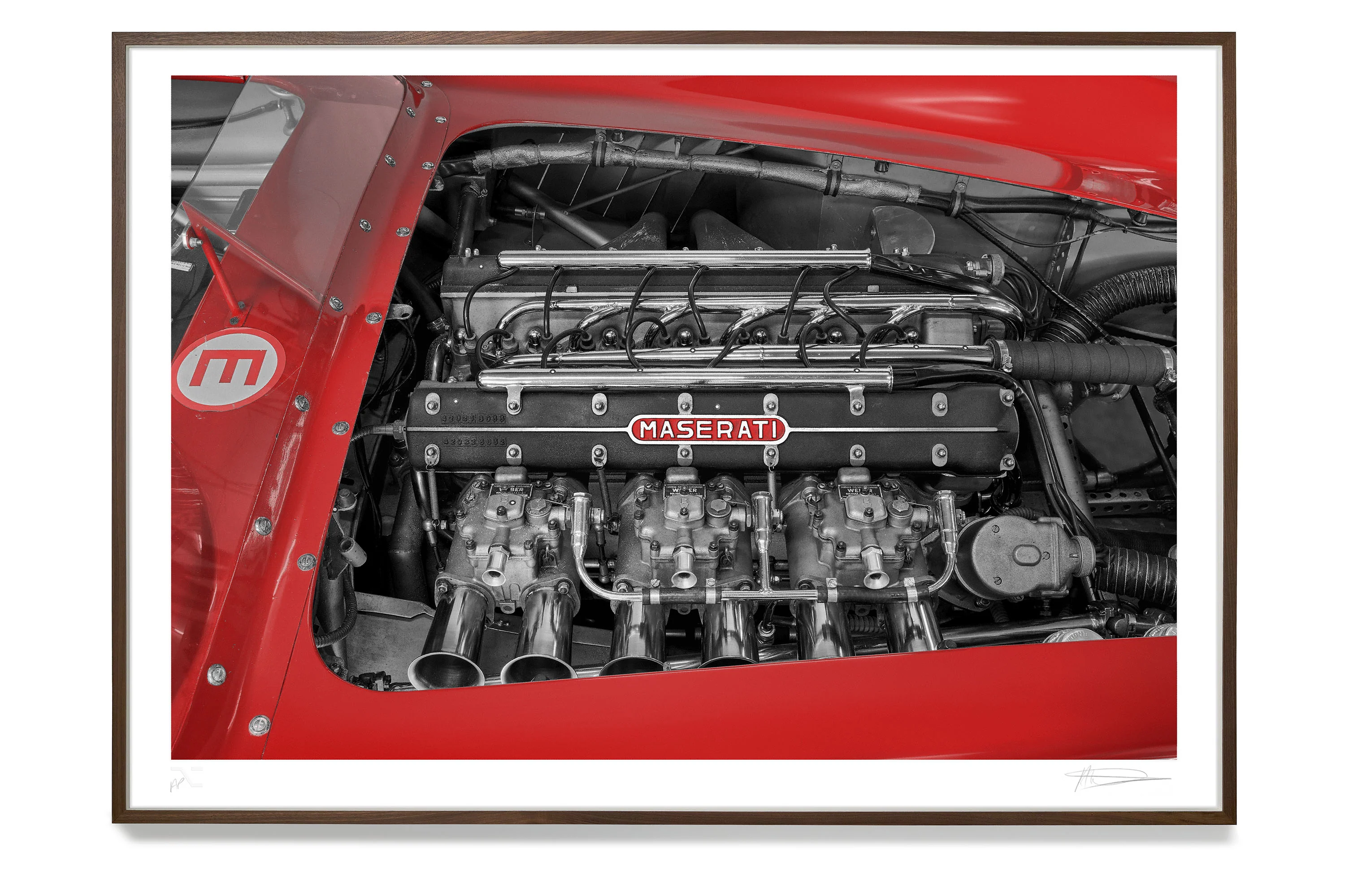 Maserati 300S Engine Bay - Alan Thornton - Art Screen Print - Image 5