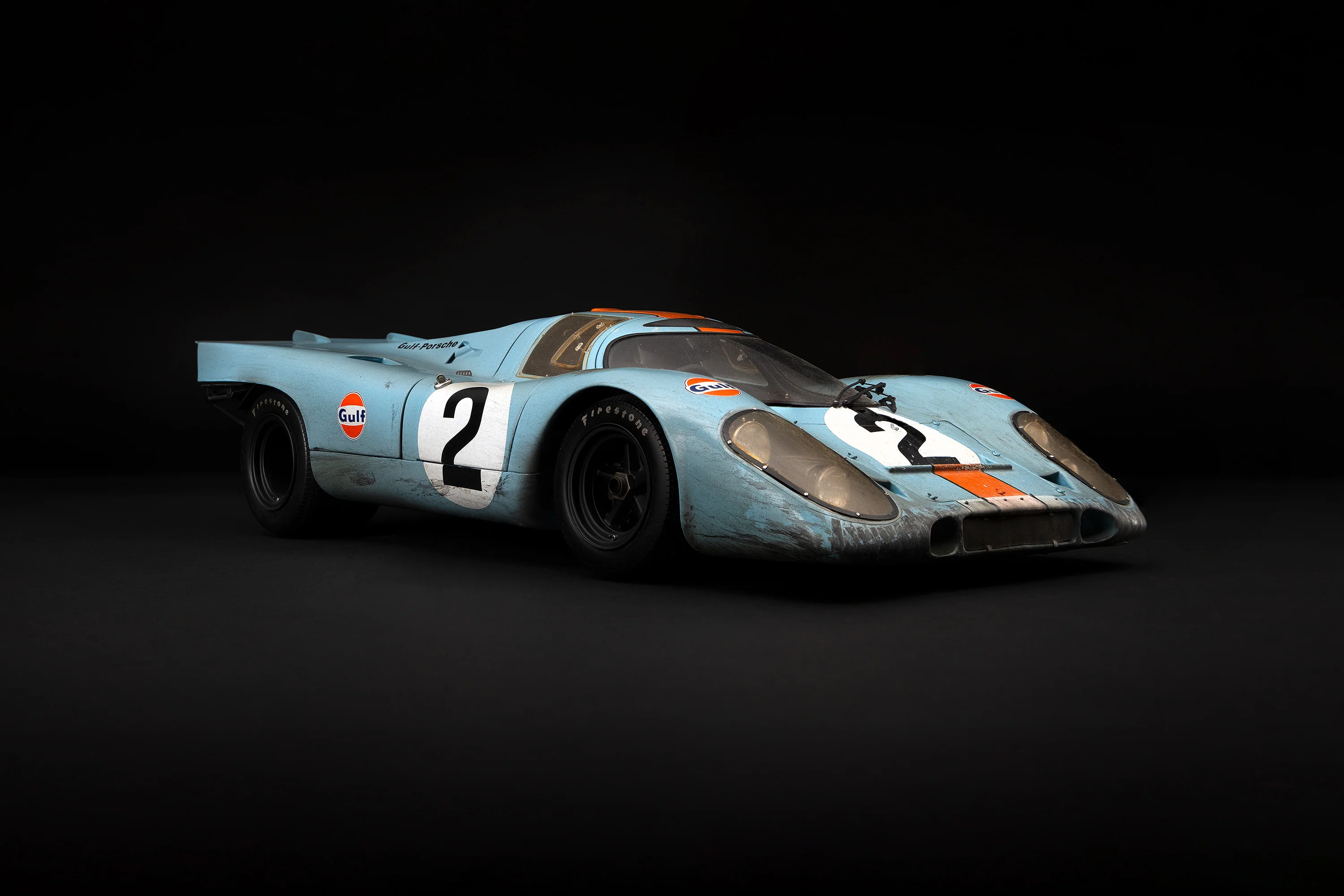 Porsche 917K - 1971 Daytona Winner - Gulf Livery - Race Weathered - Image 2