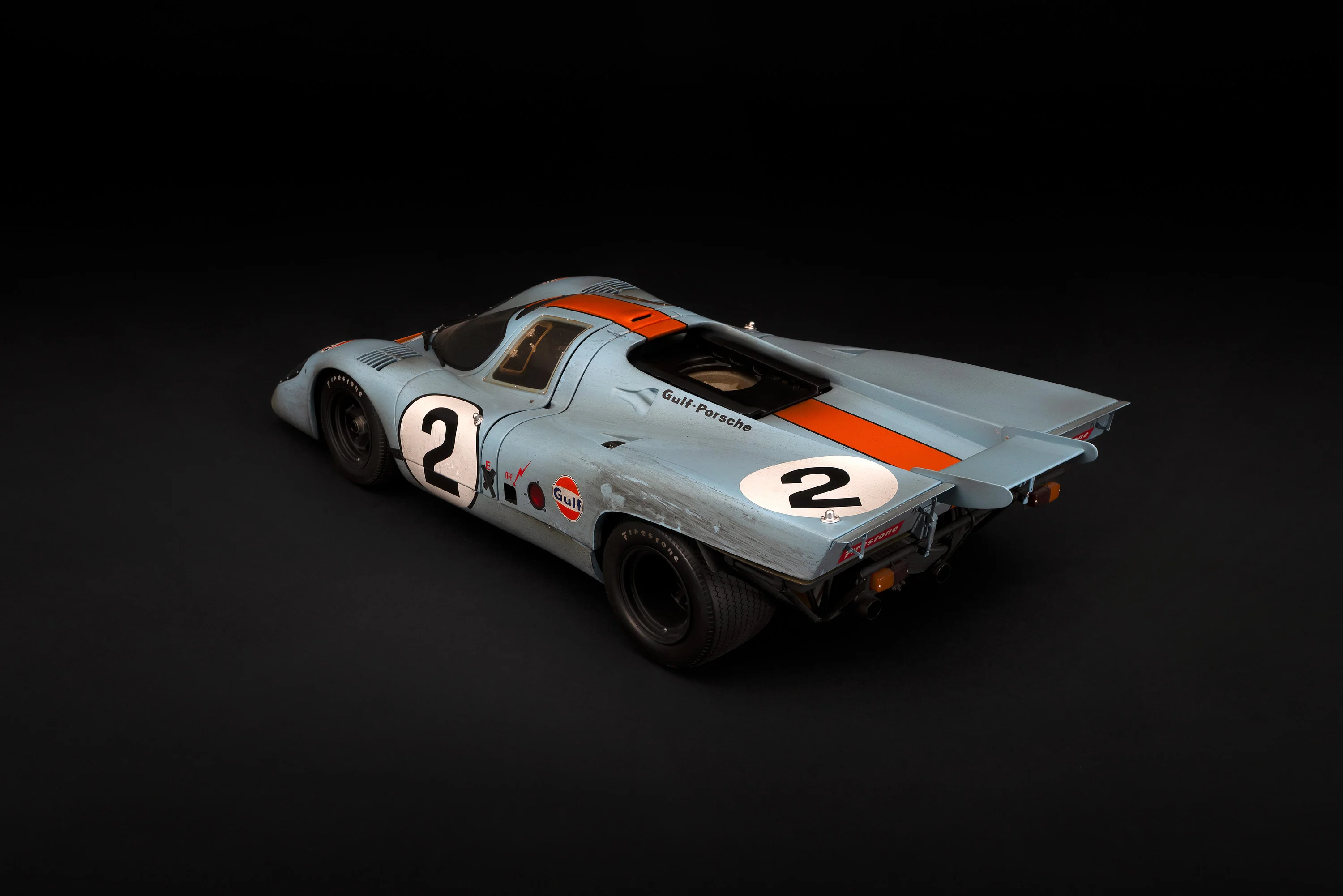 Porsche 917K - 1971 Daytona Winner - Gulf Livery - Race Weathered - Image 24