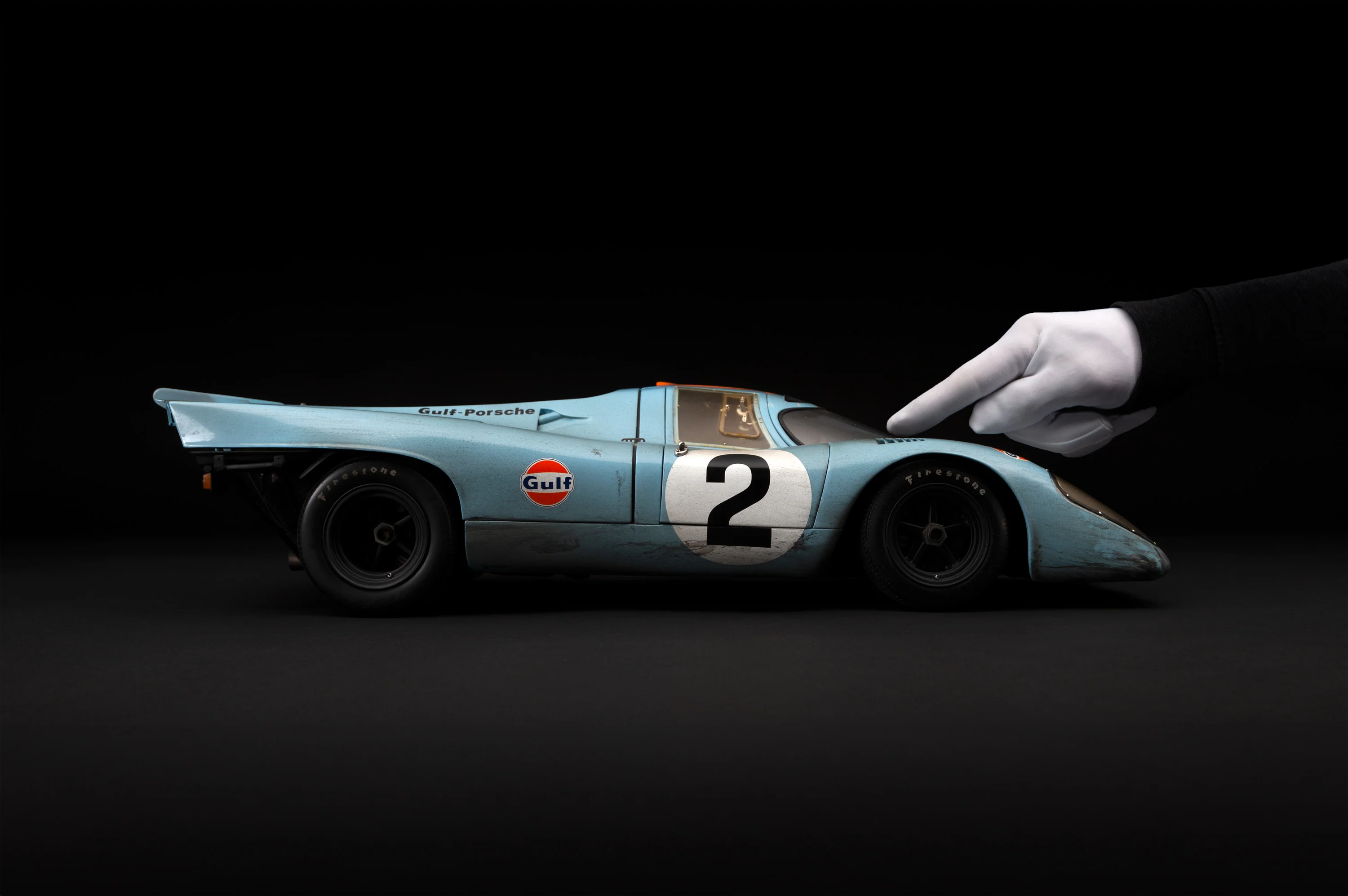 Porsche 917K - 1971 Daytona Winner - Gulf Livery - Race Weathered - Image 3