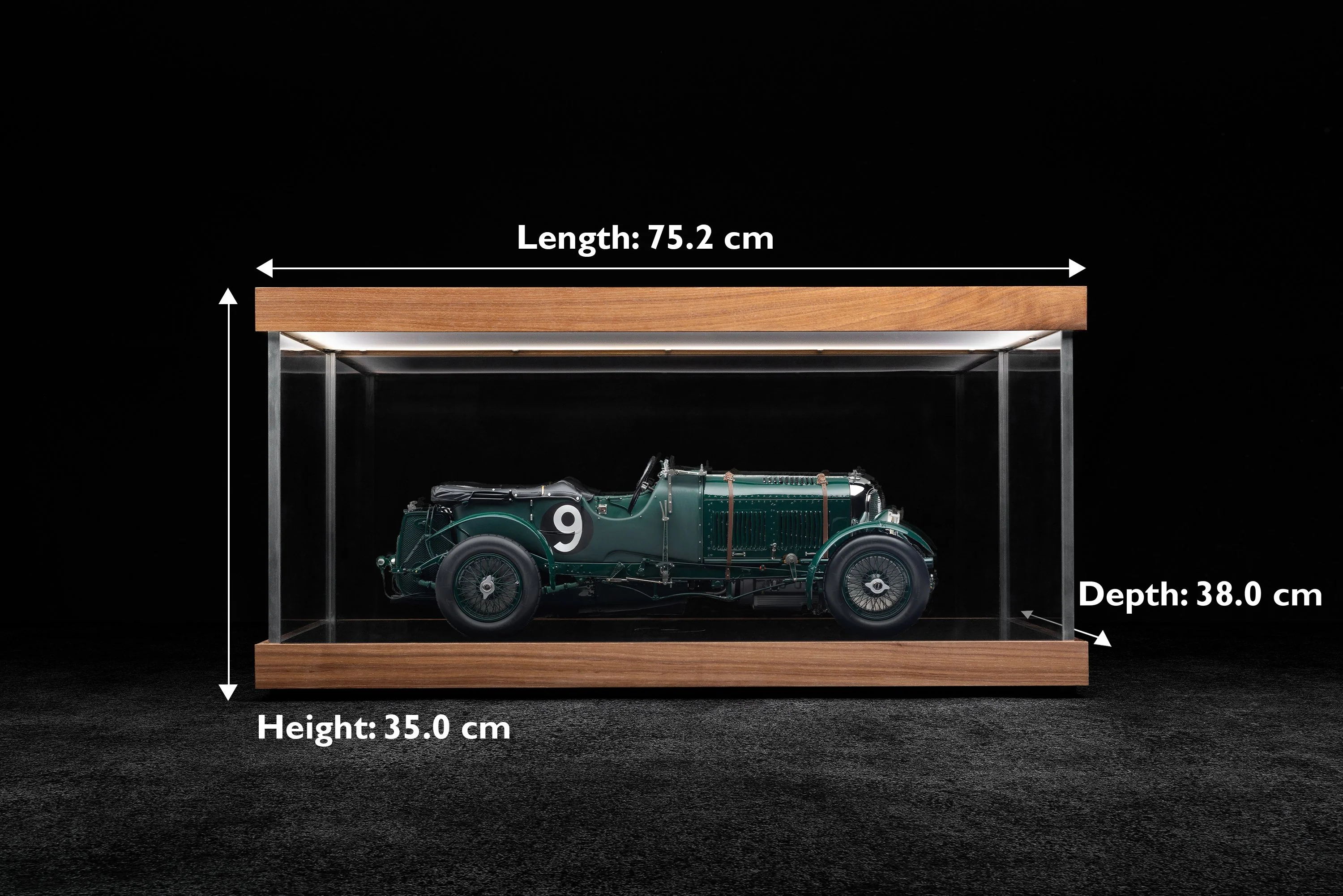 Solid Walnut Illuminated Display Case - Image 3