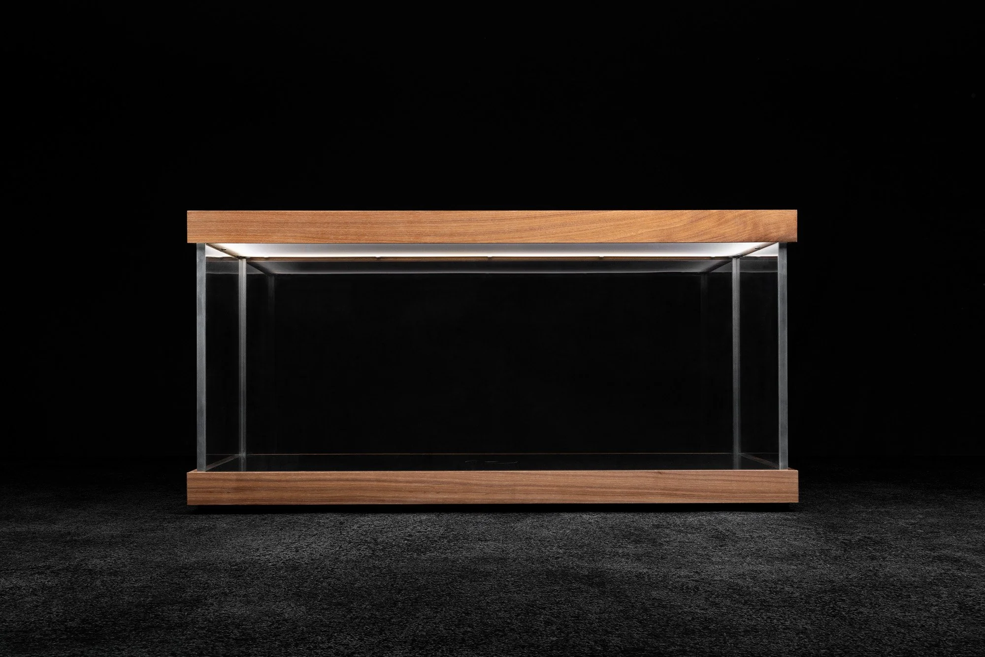 Solid Walnut Illuminated Display Case - Image 8